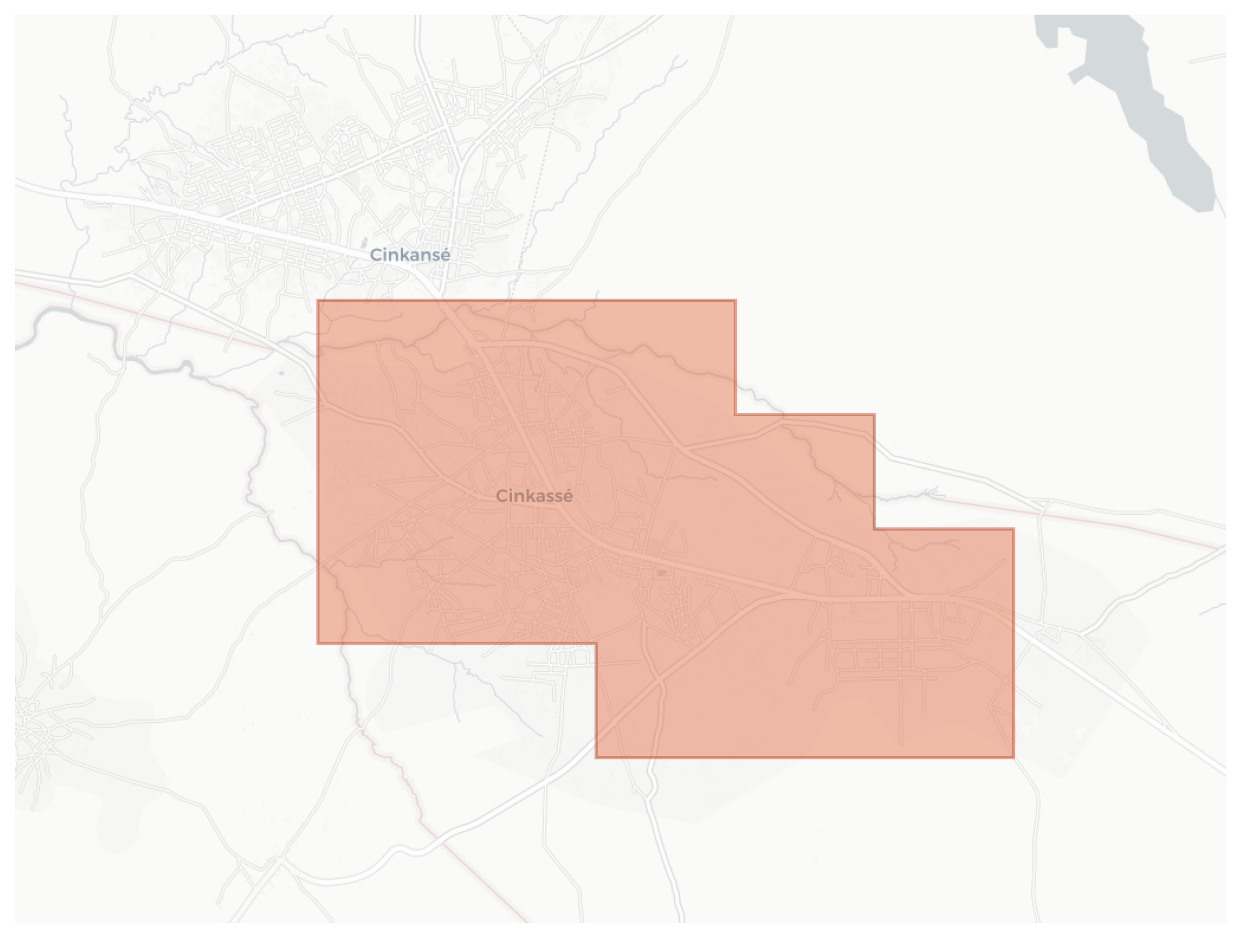 Cinkassé geographic map