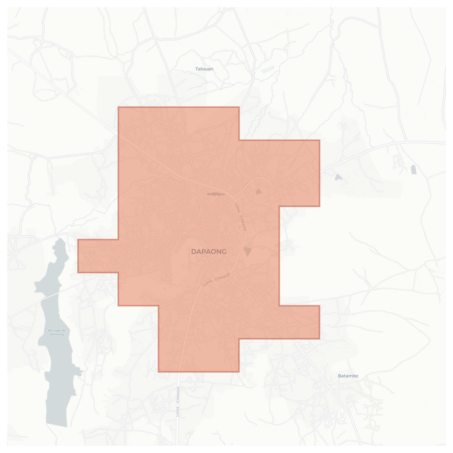 Dapaong geographic map