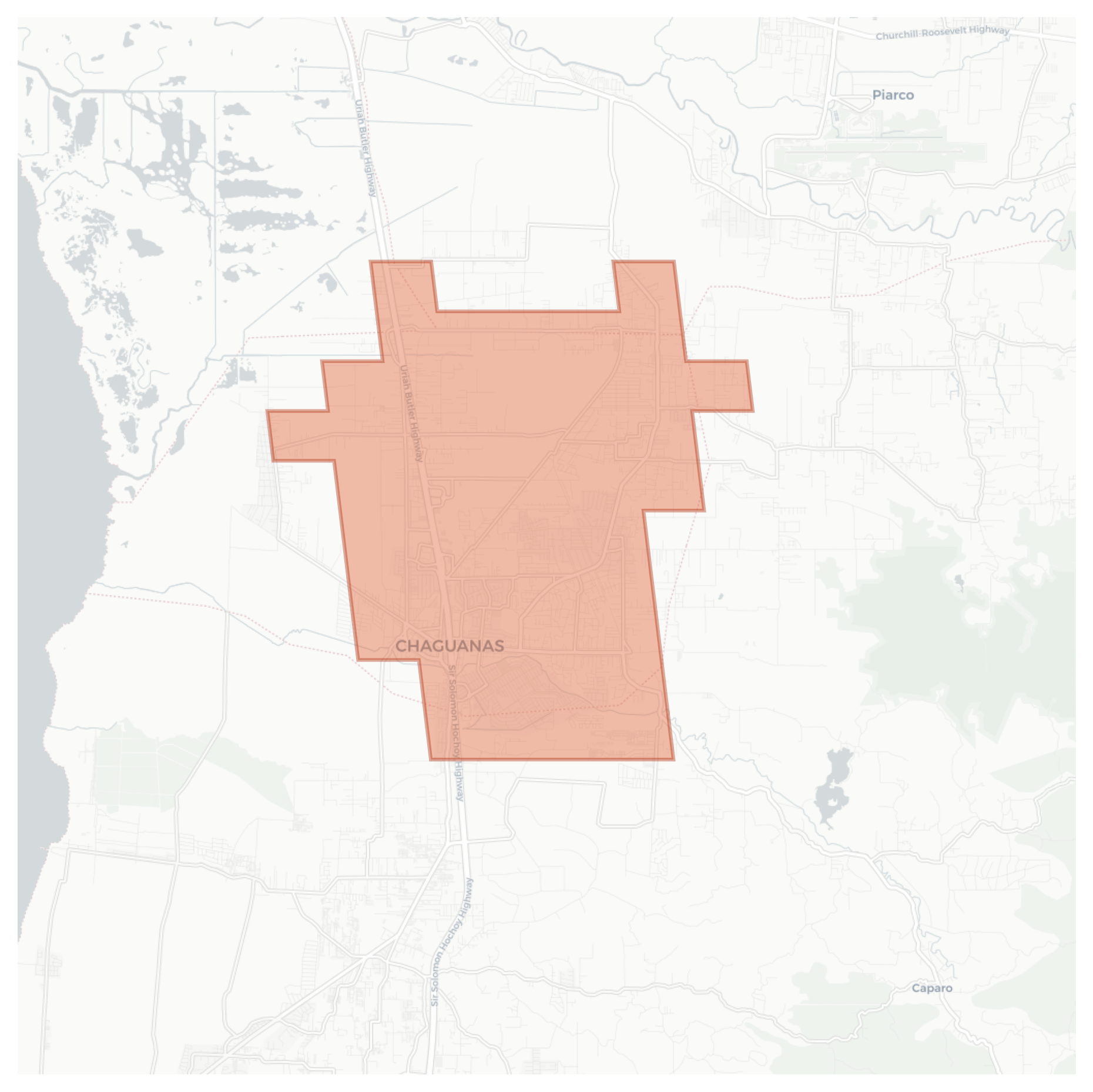 Chaguanas geographic map