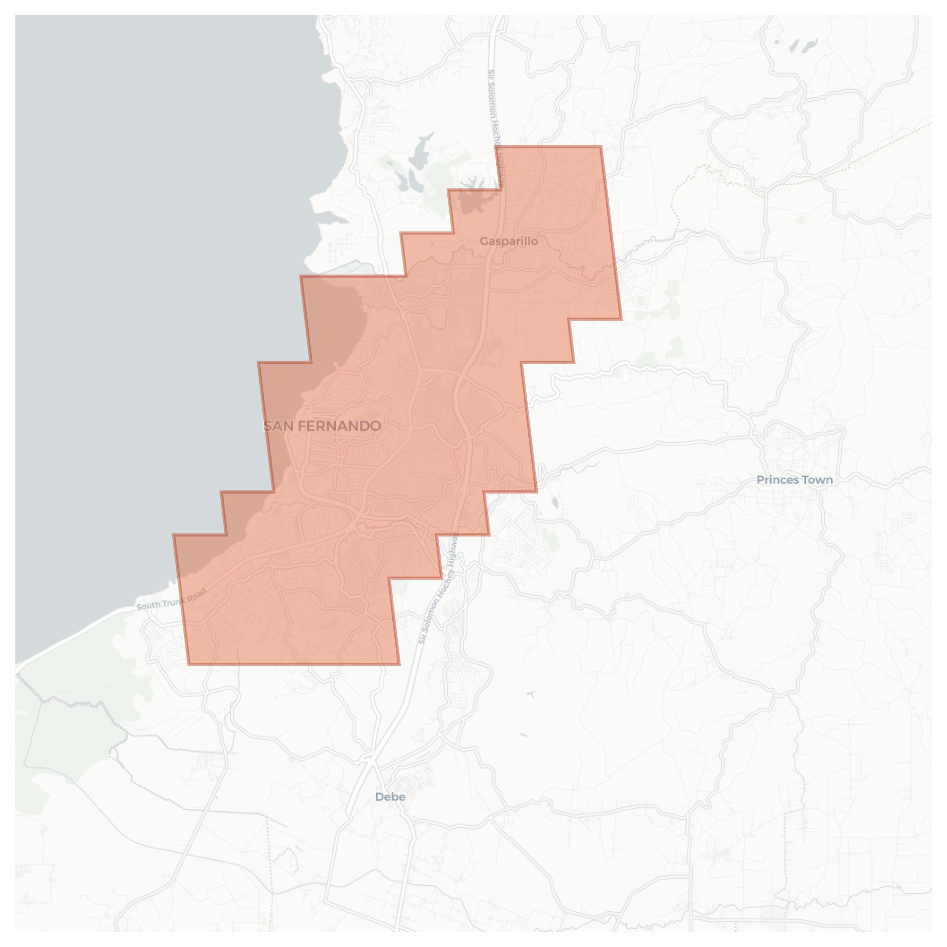 San Fernando geographic map