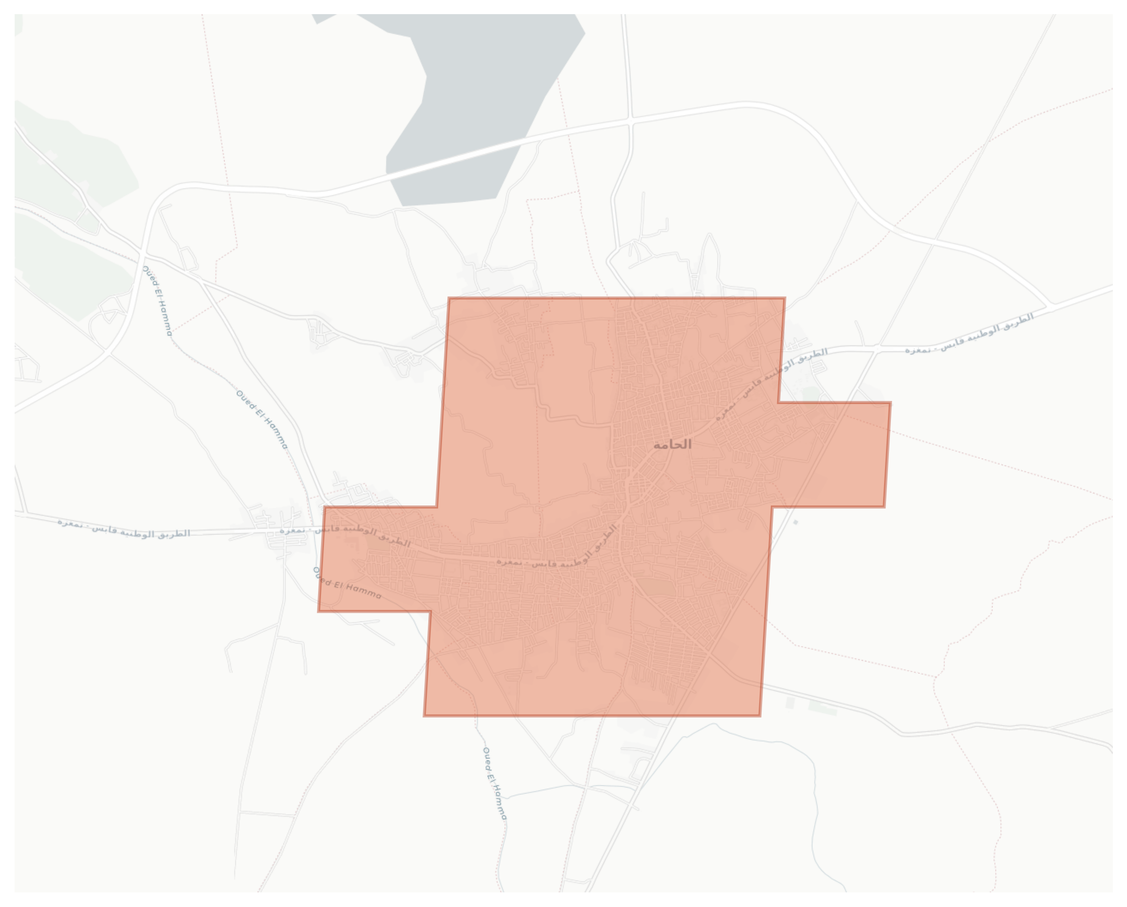 El Hamma geographic map