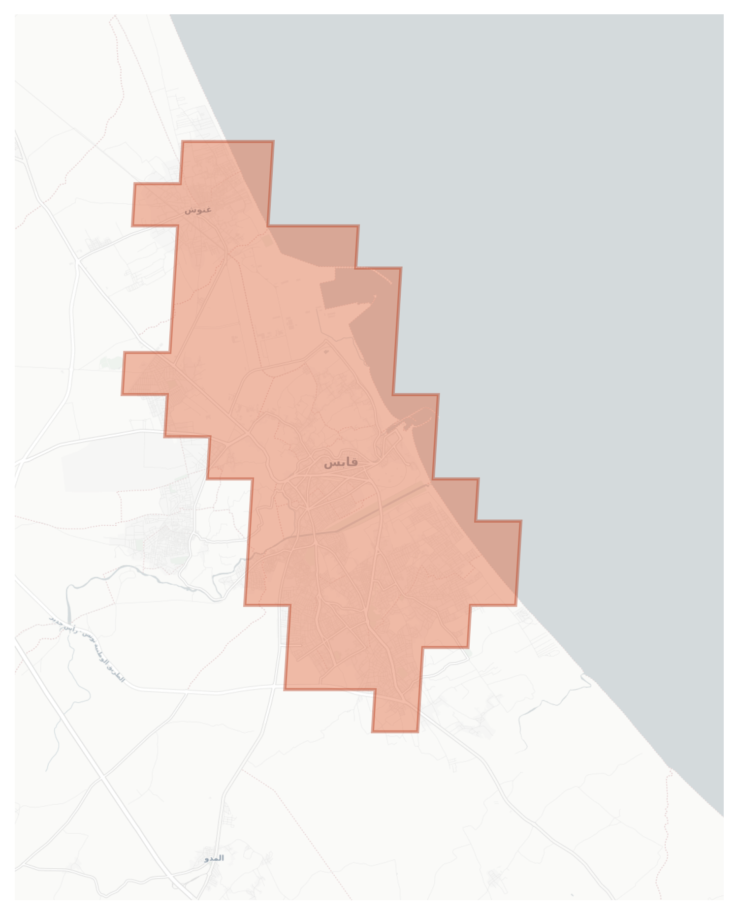 Gabes geographic map