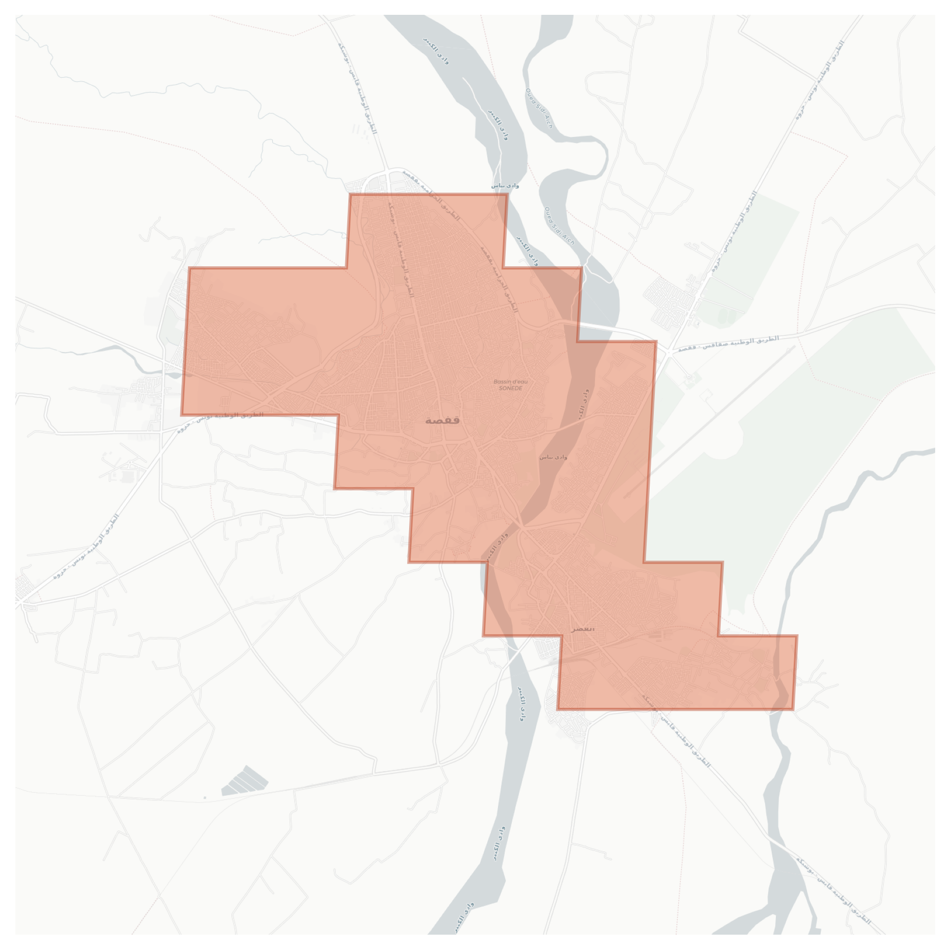 Gafsa geographic map