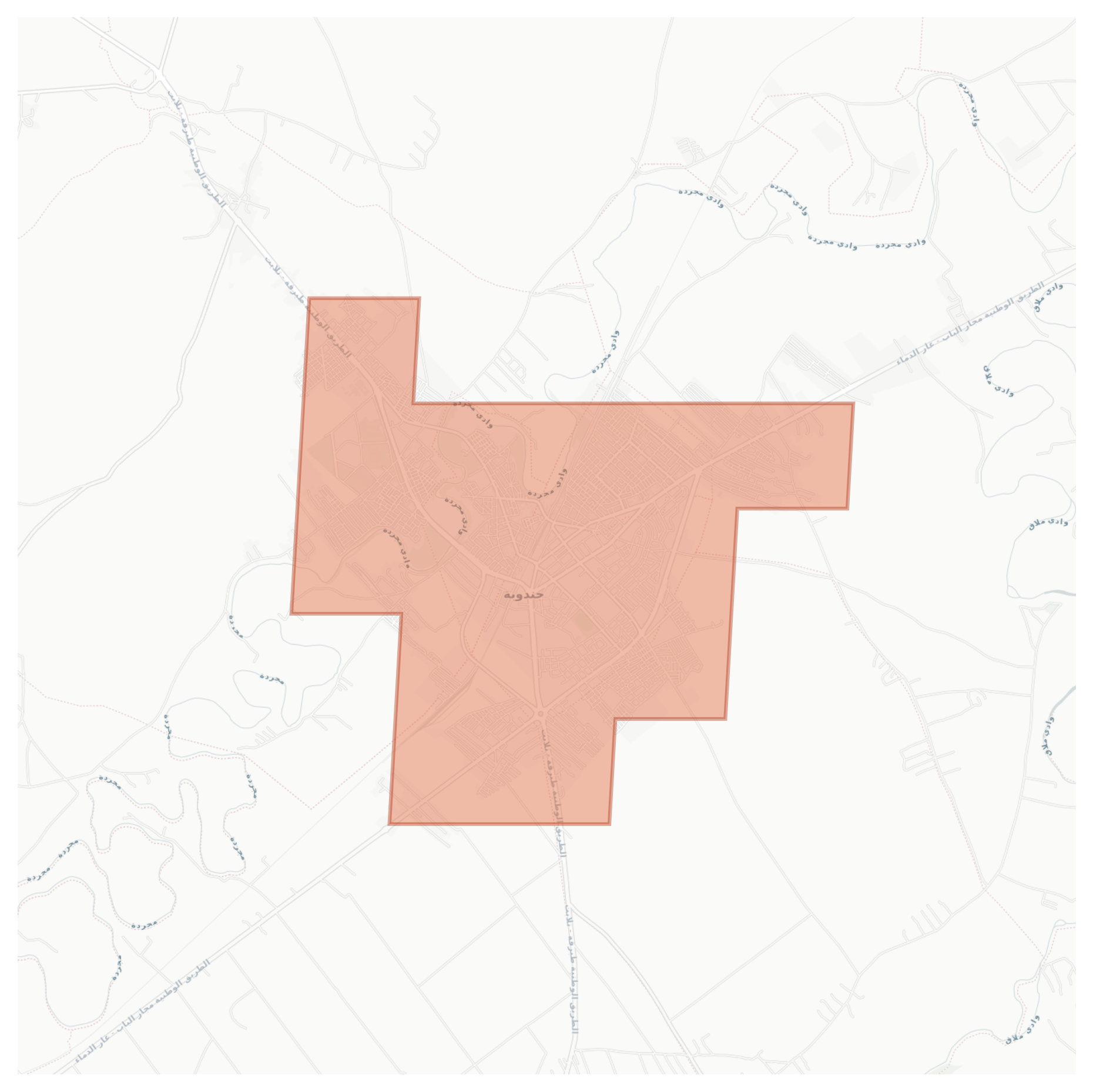 Jendouba geographic map