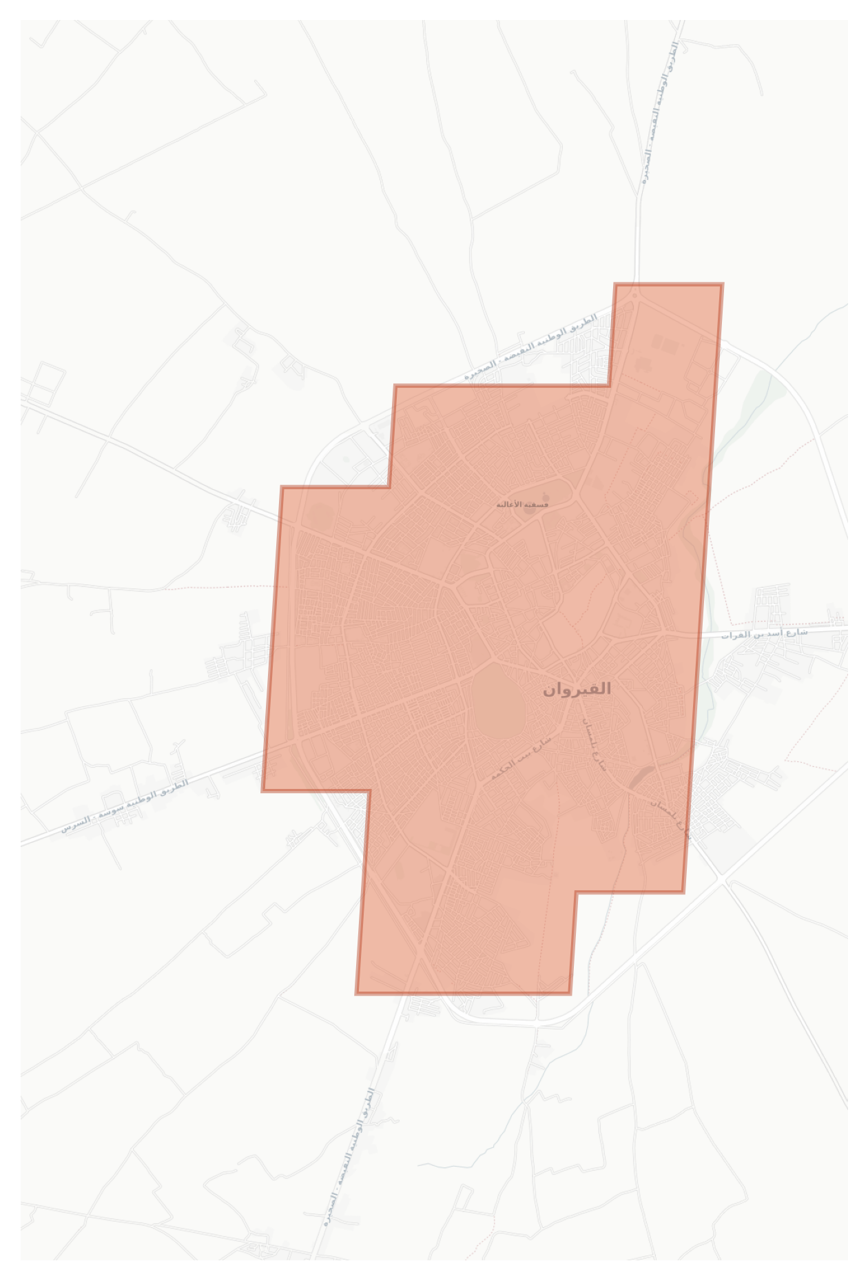 Kairouan geographic map