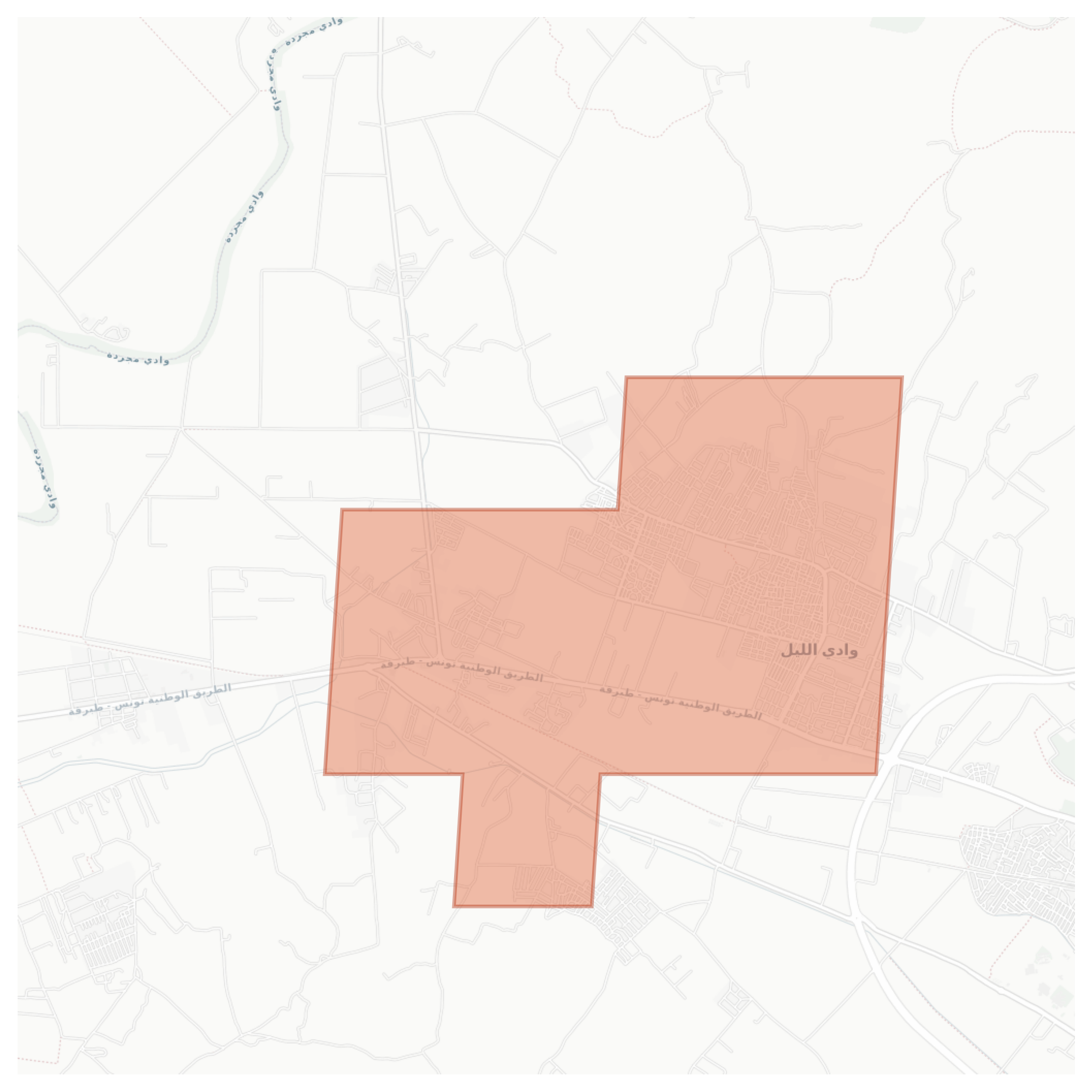 Oued Ellil geographic map
