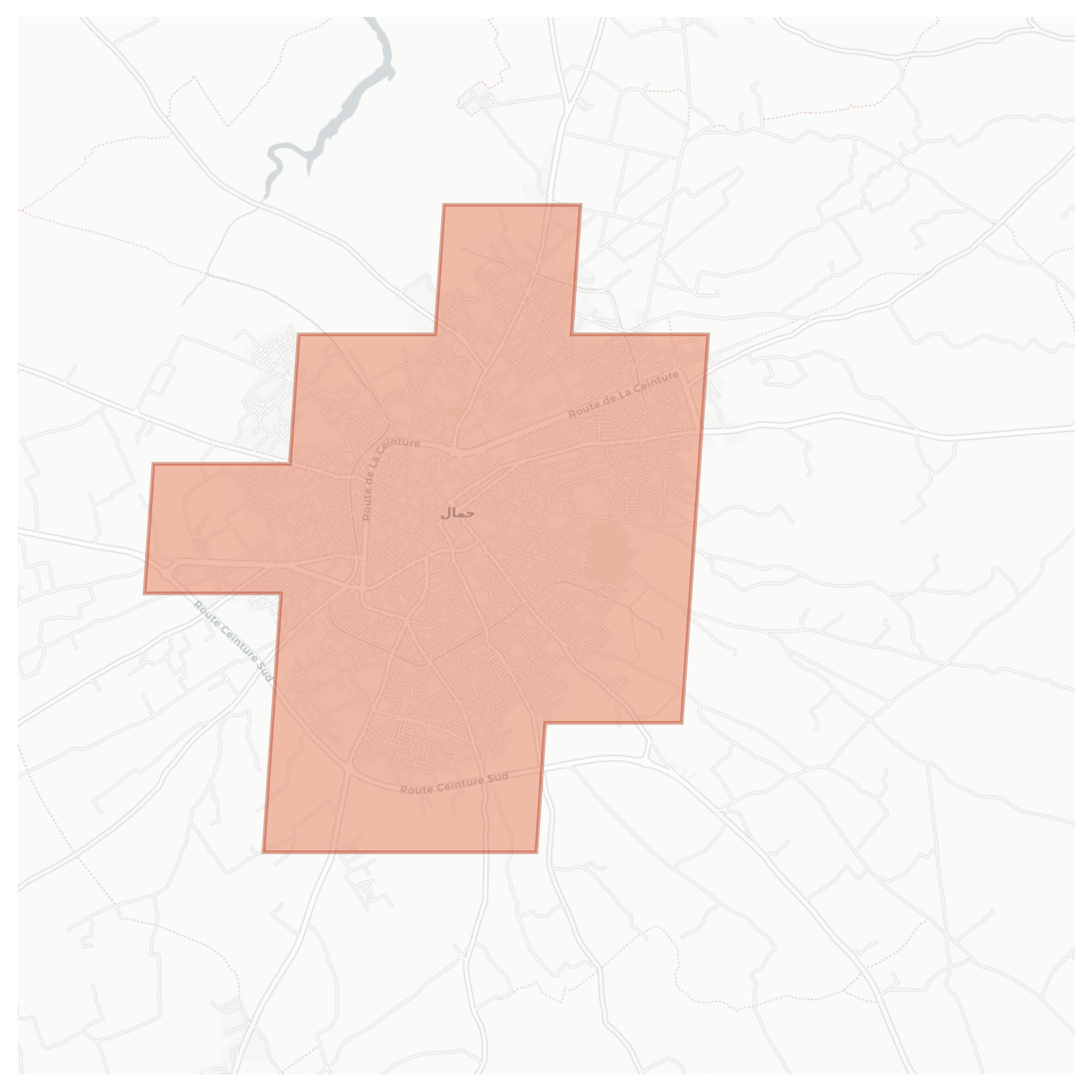 Jemmal geographic map