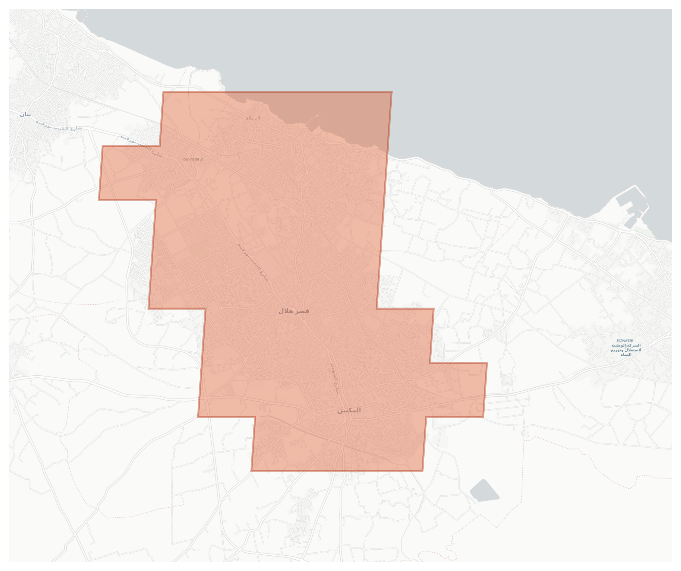 Ksar Hellal geographic map