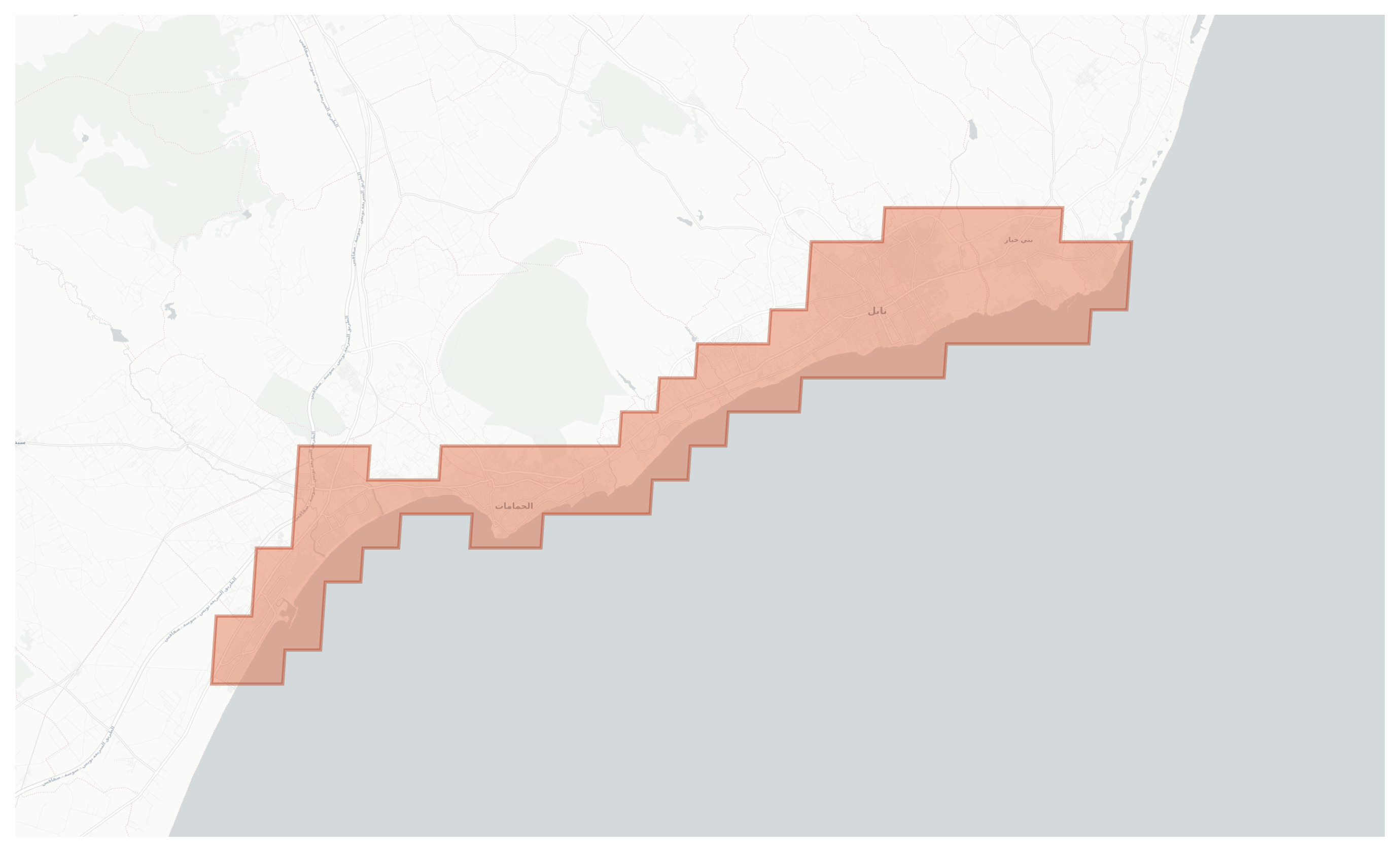 Hammamet geographic map