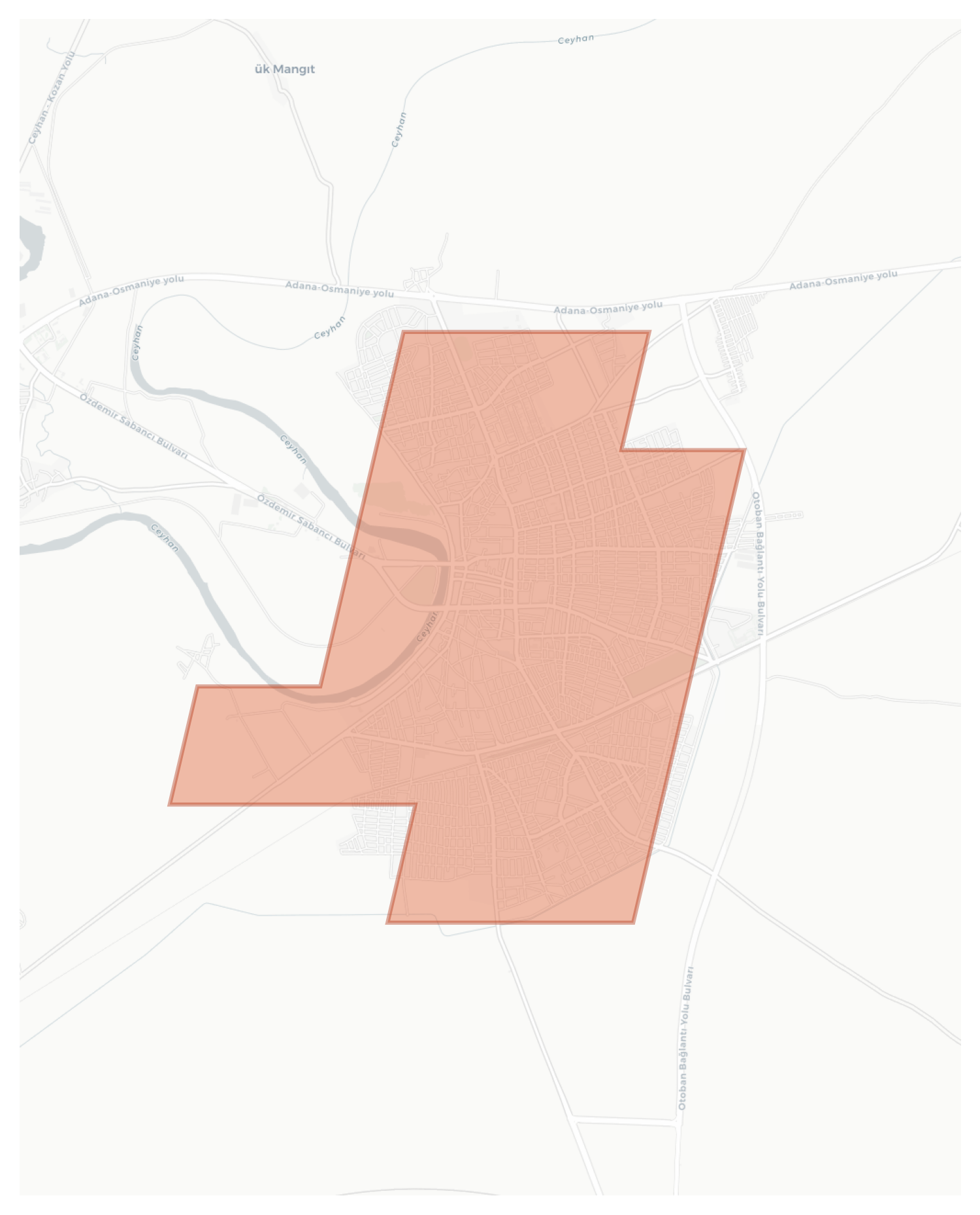 Ceyhan geographic map