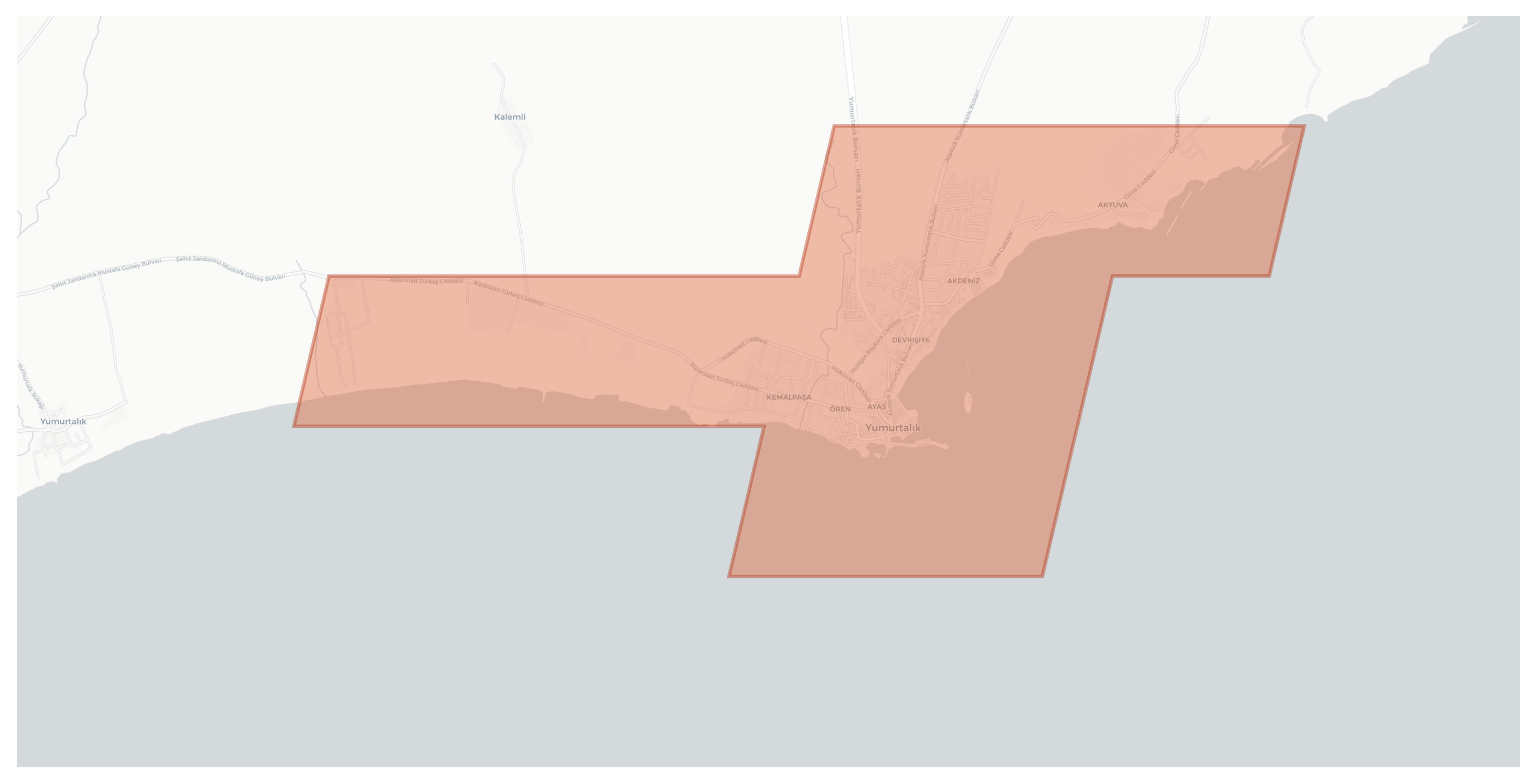 Yumurtalık geographic map