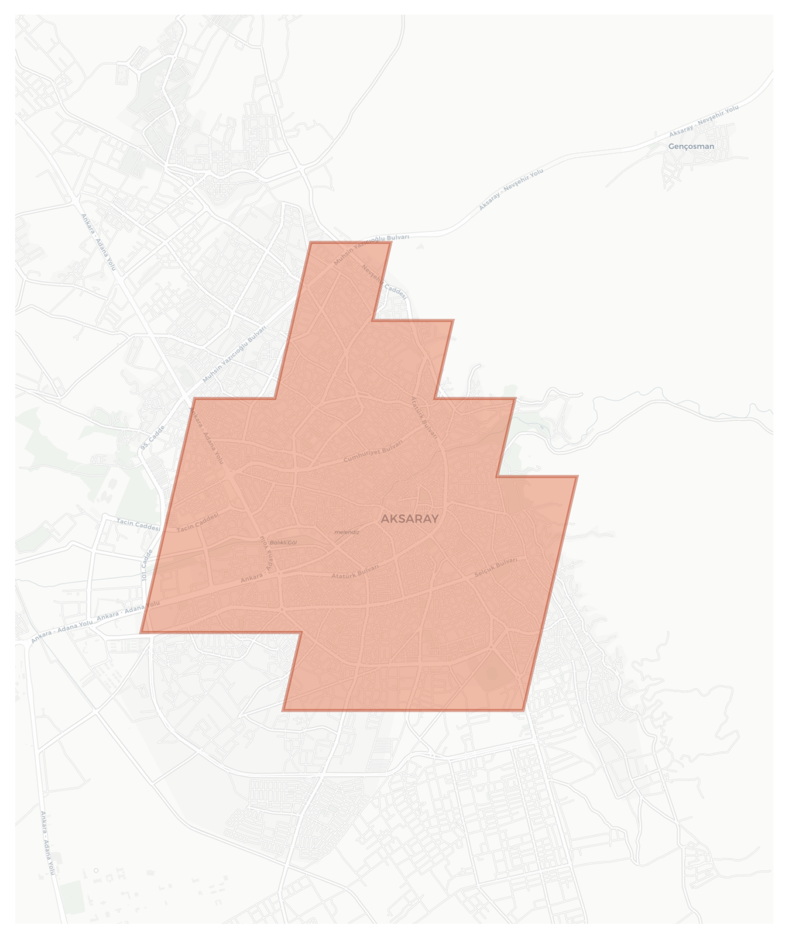 Aksaray geographic map