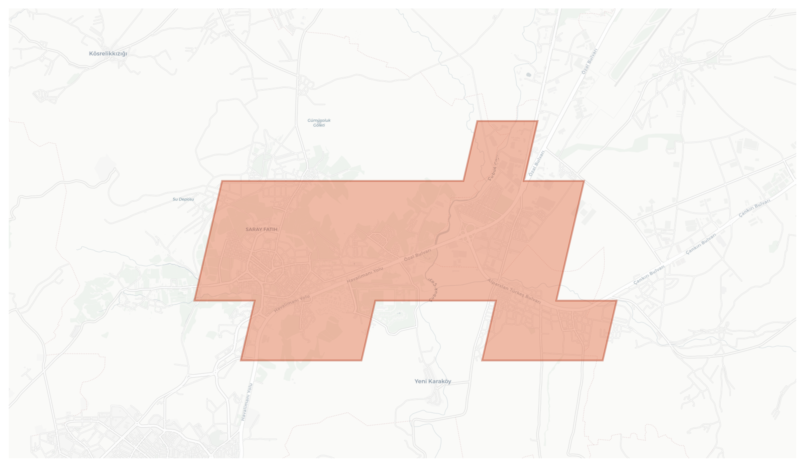 Saray Osmangazi geographic map