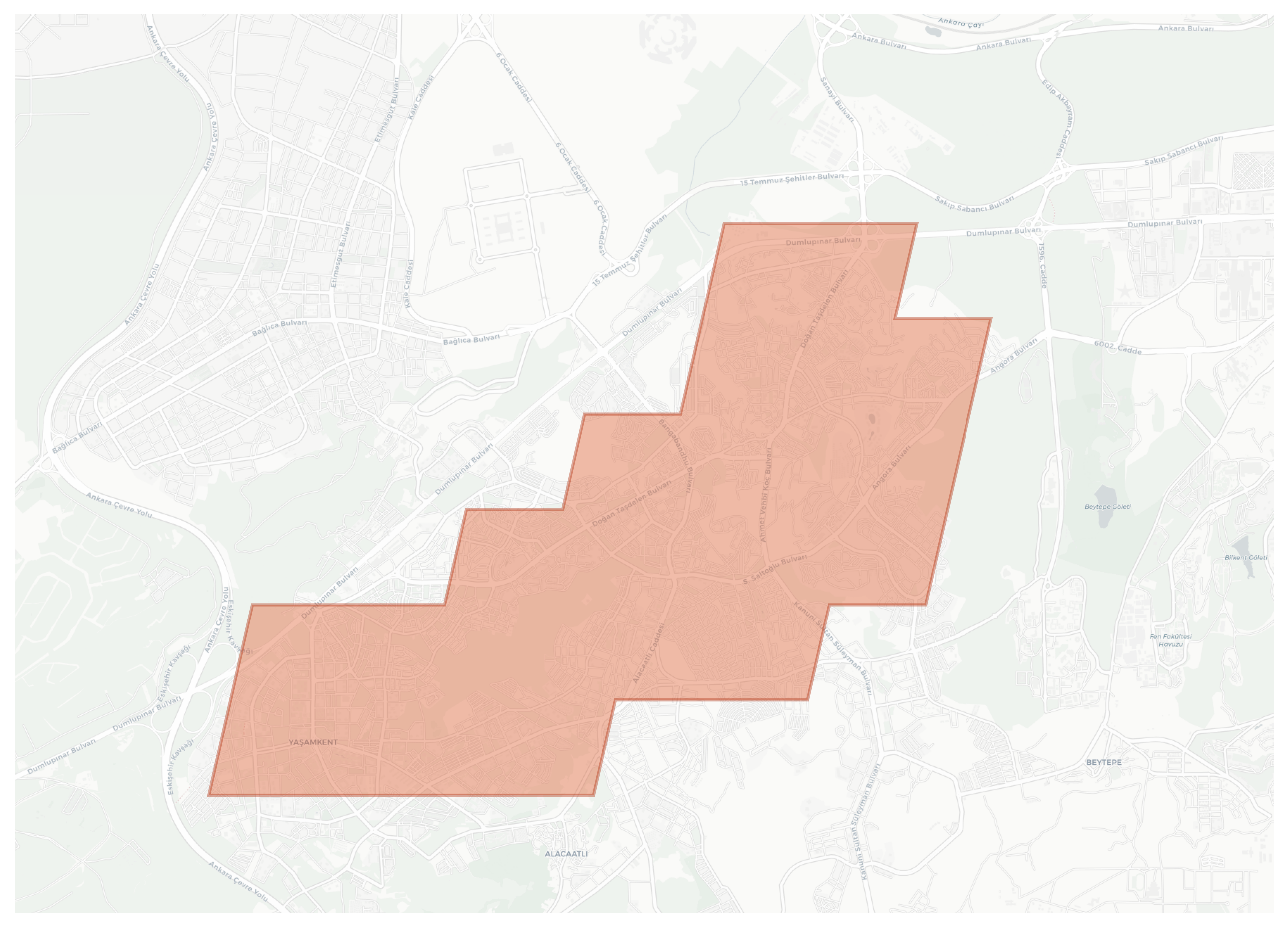 Yaşamkent geographic map