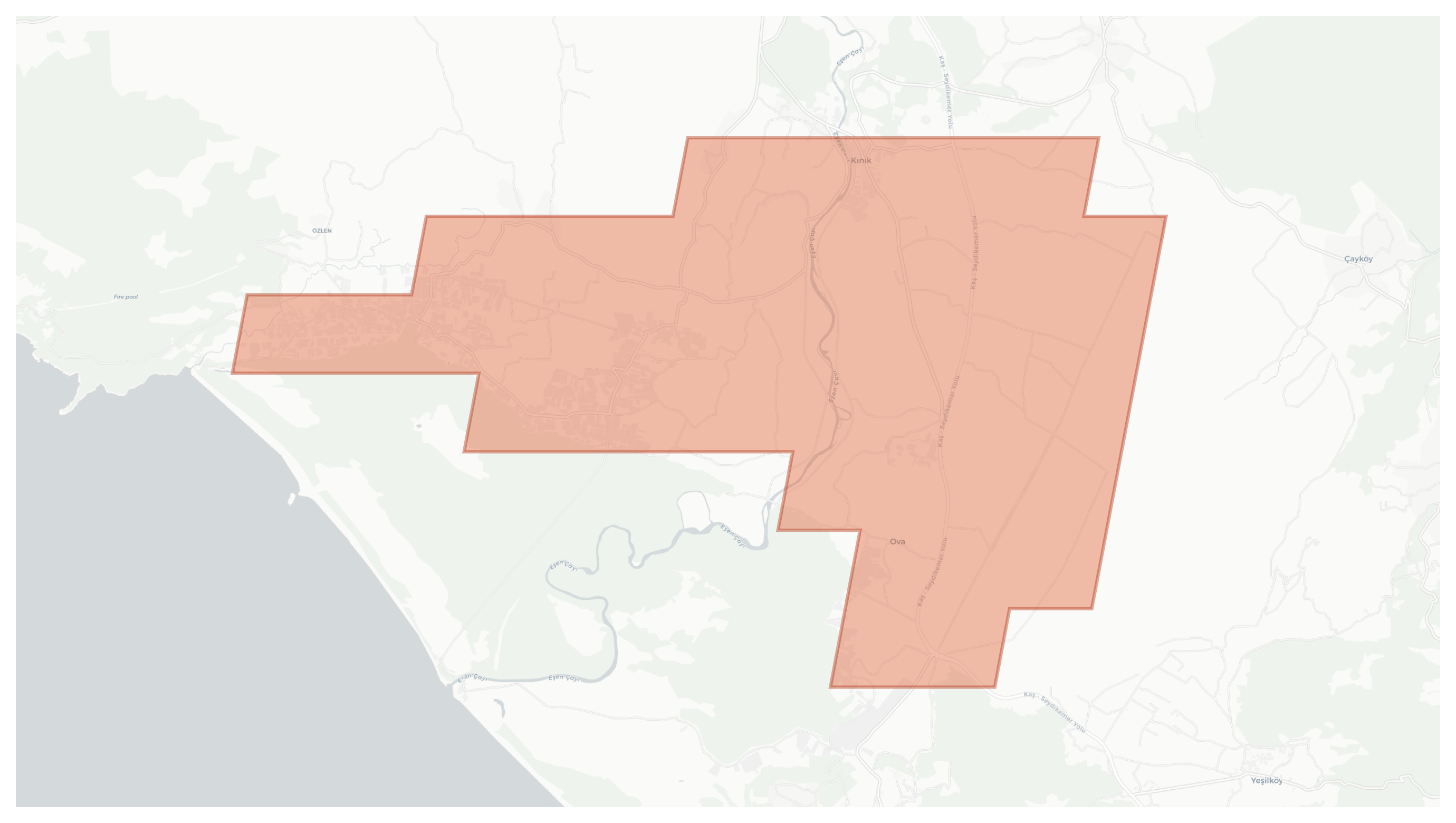 Karadere geographic map