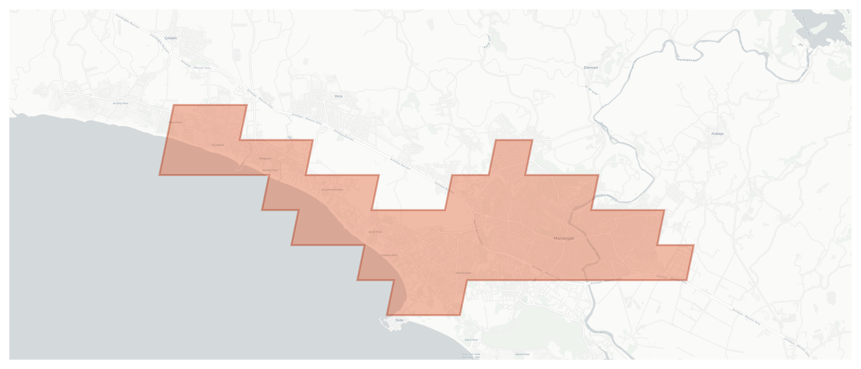 Manavgat geographic map