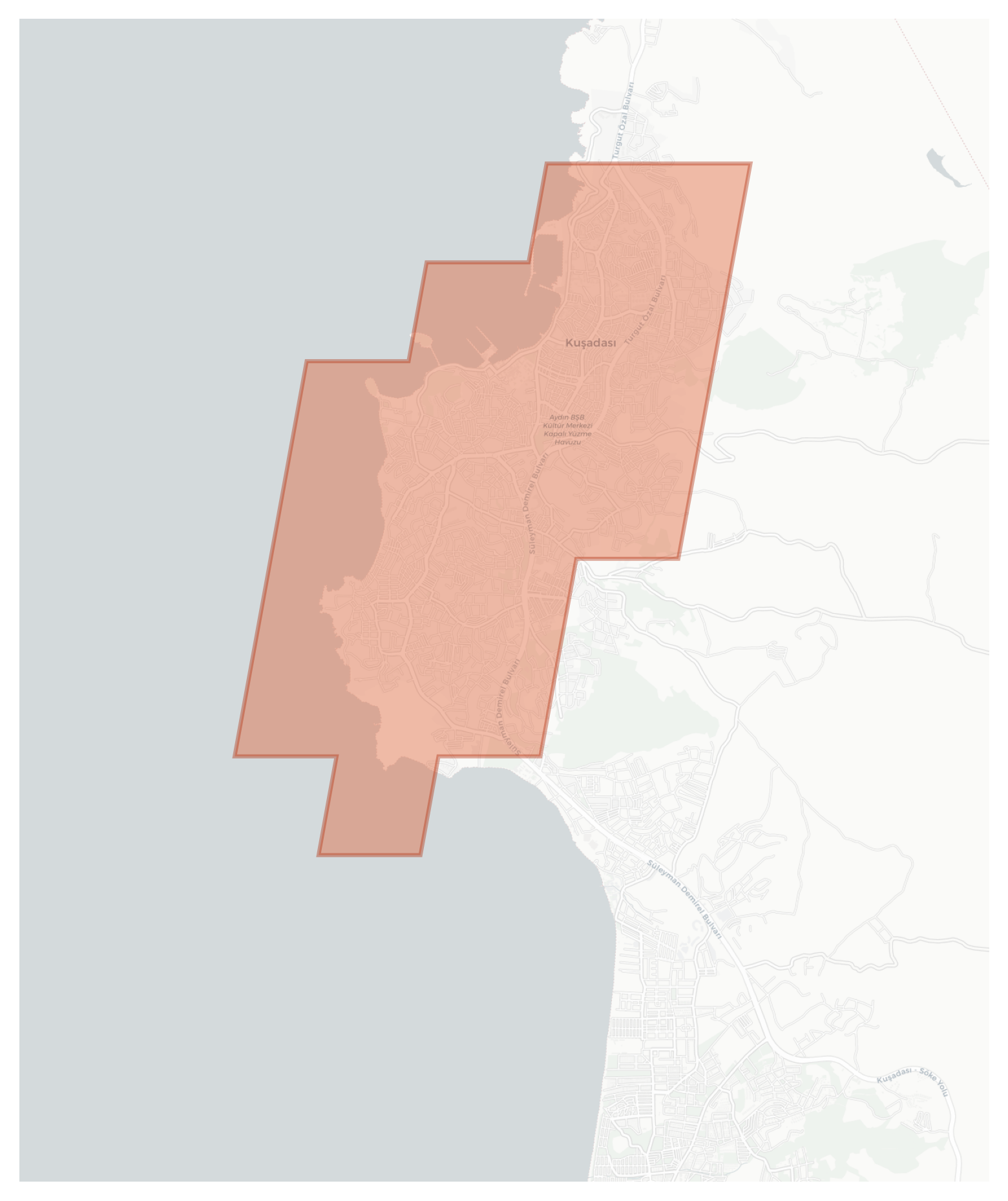 Kuşadası geographic map