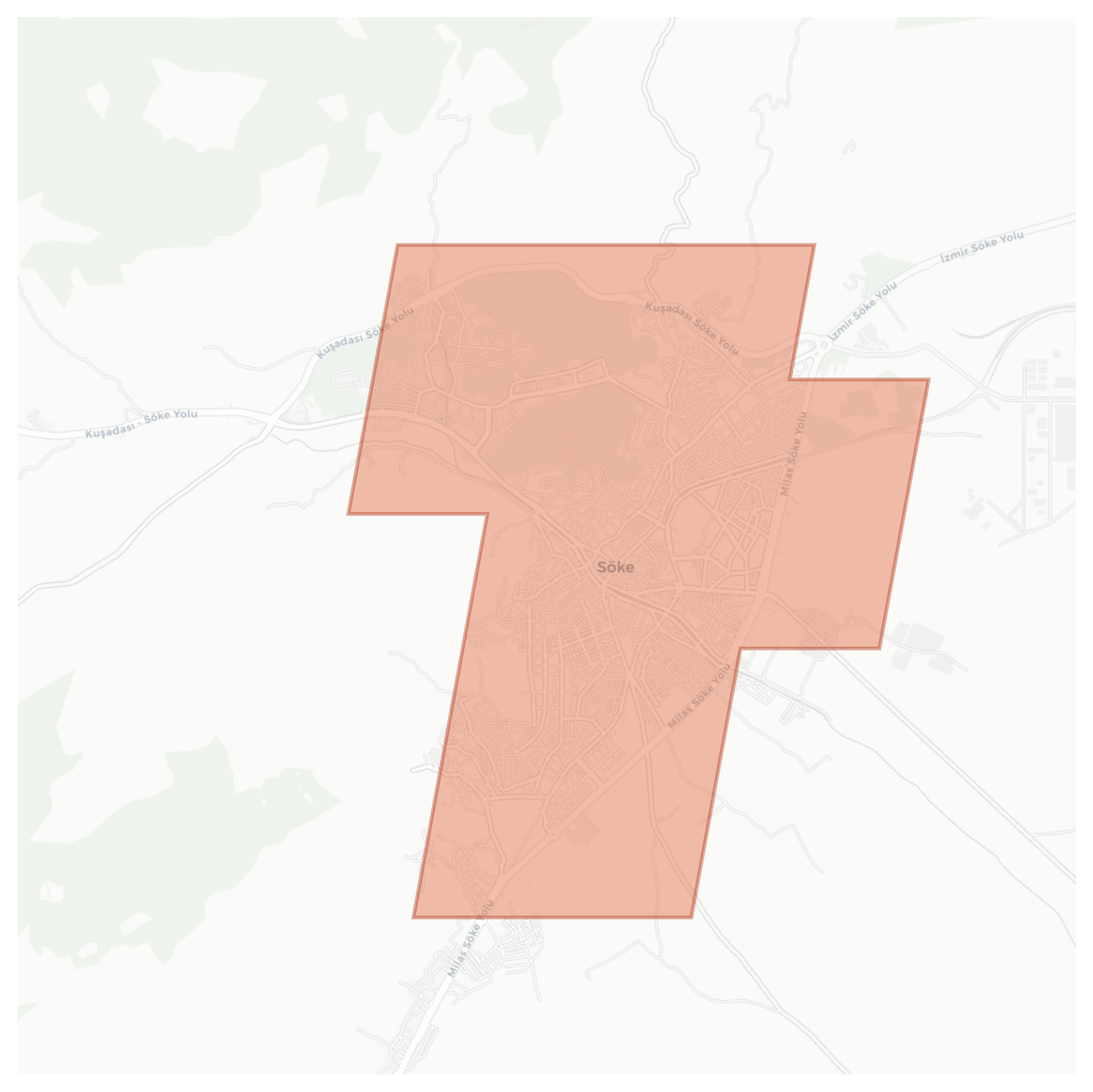 Söke geographic map