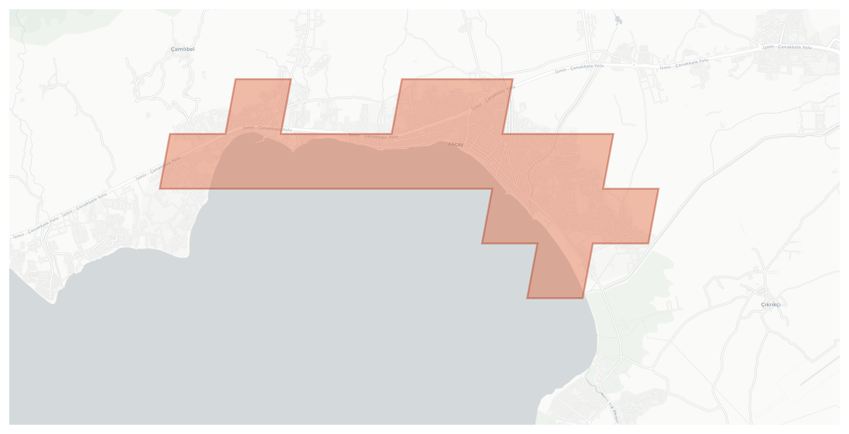 Akçay geographic map
