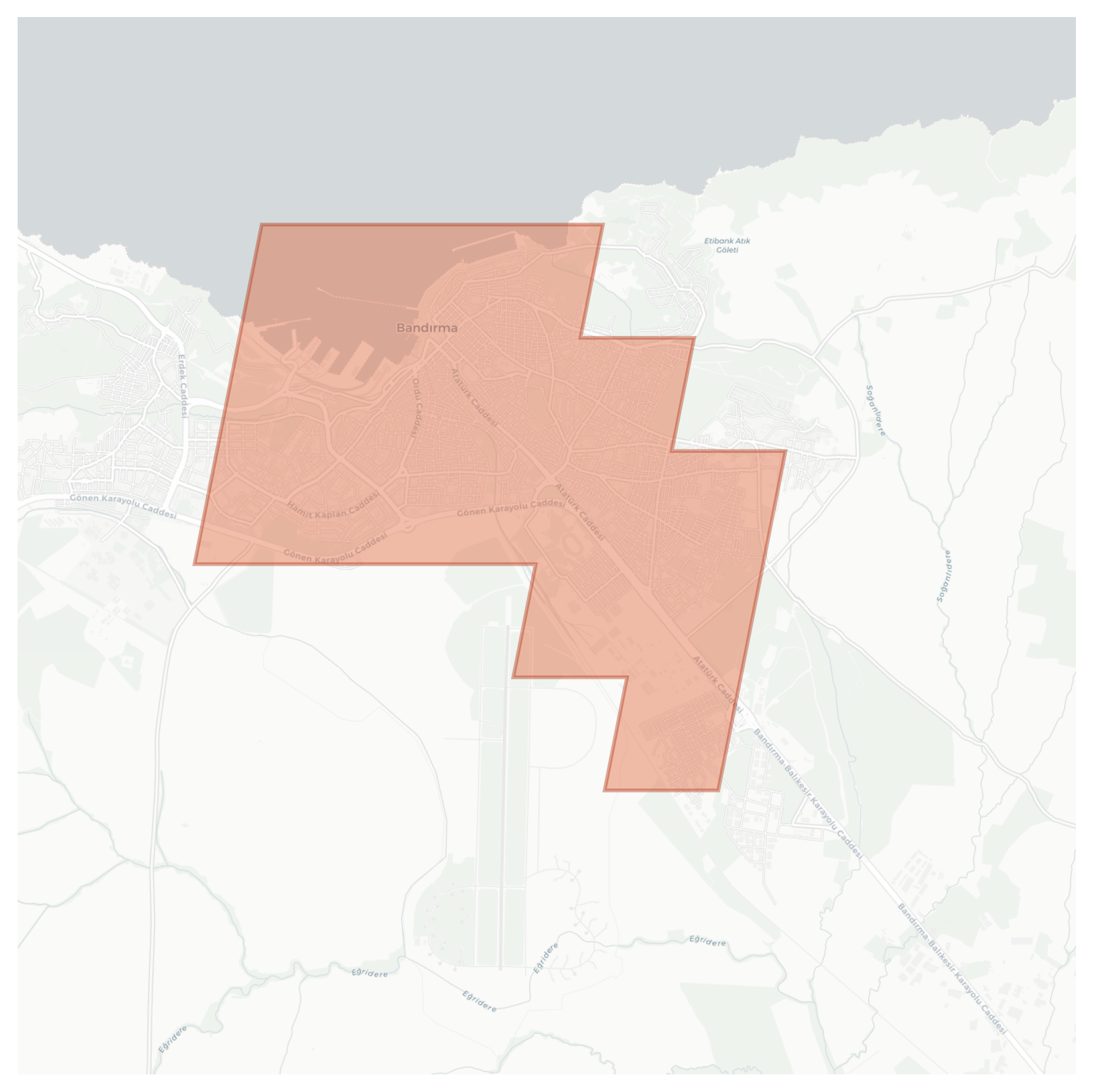 Bandırma geographic map