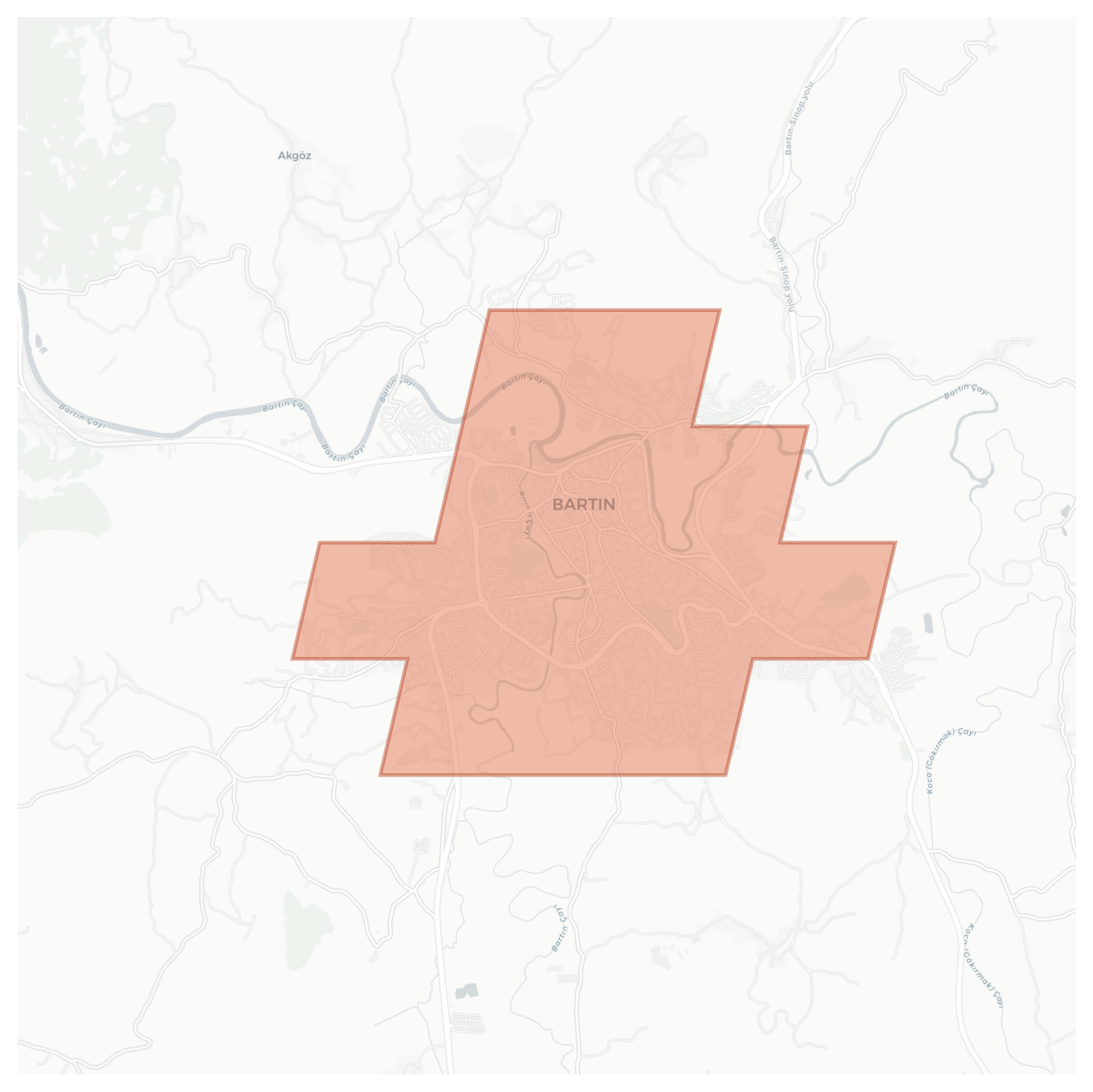 Bartın geographic map