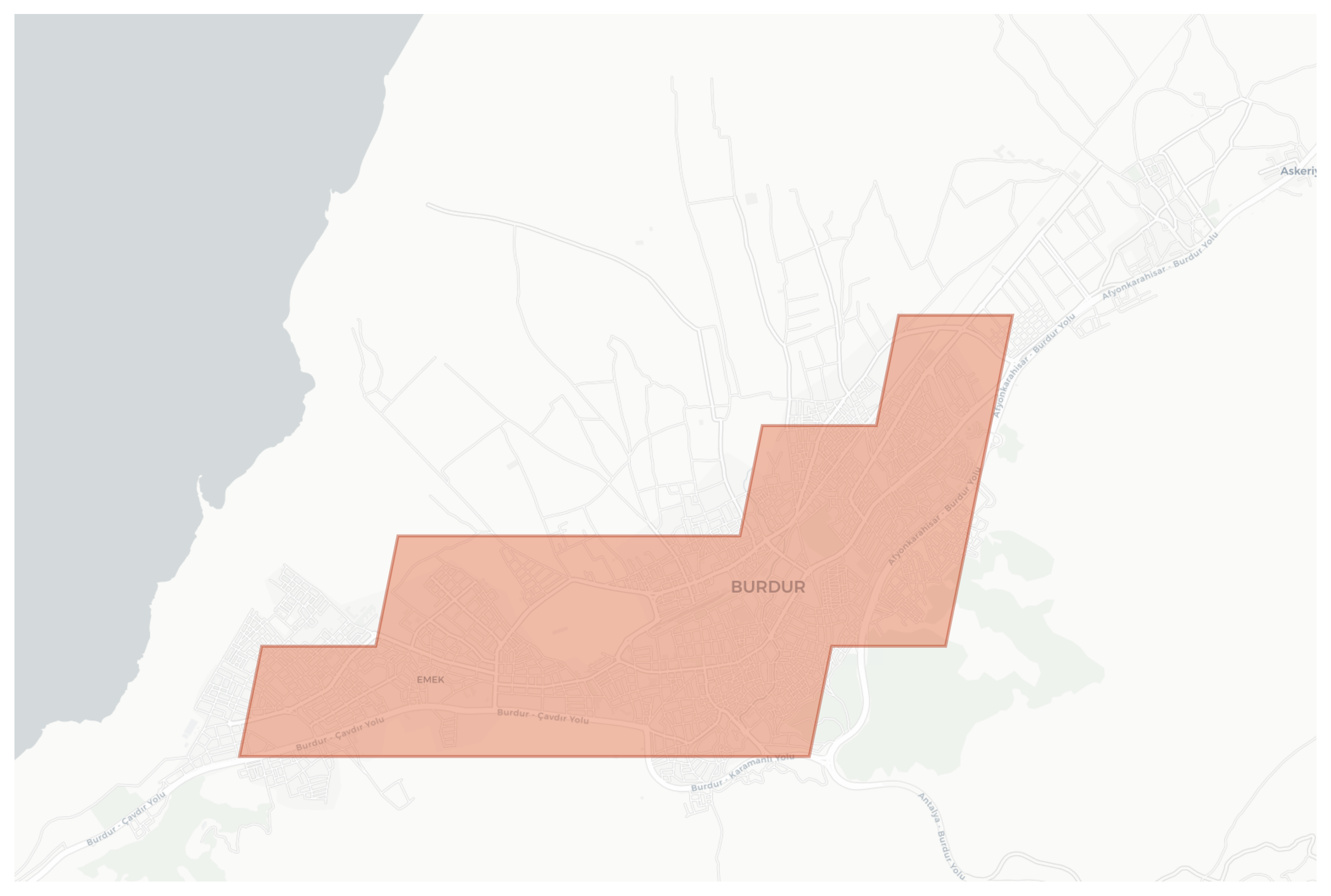 Burdur geographic map