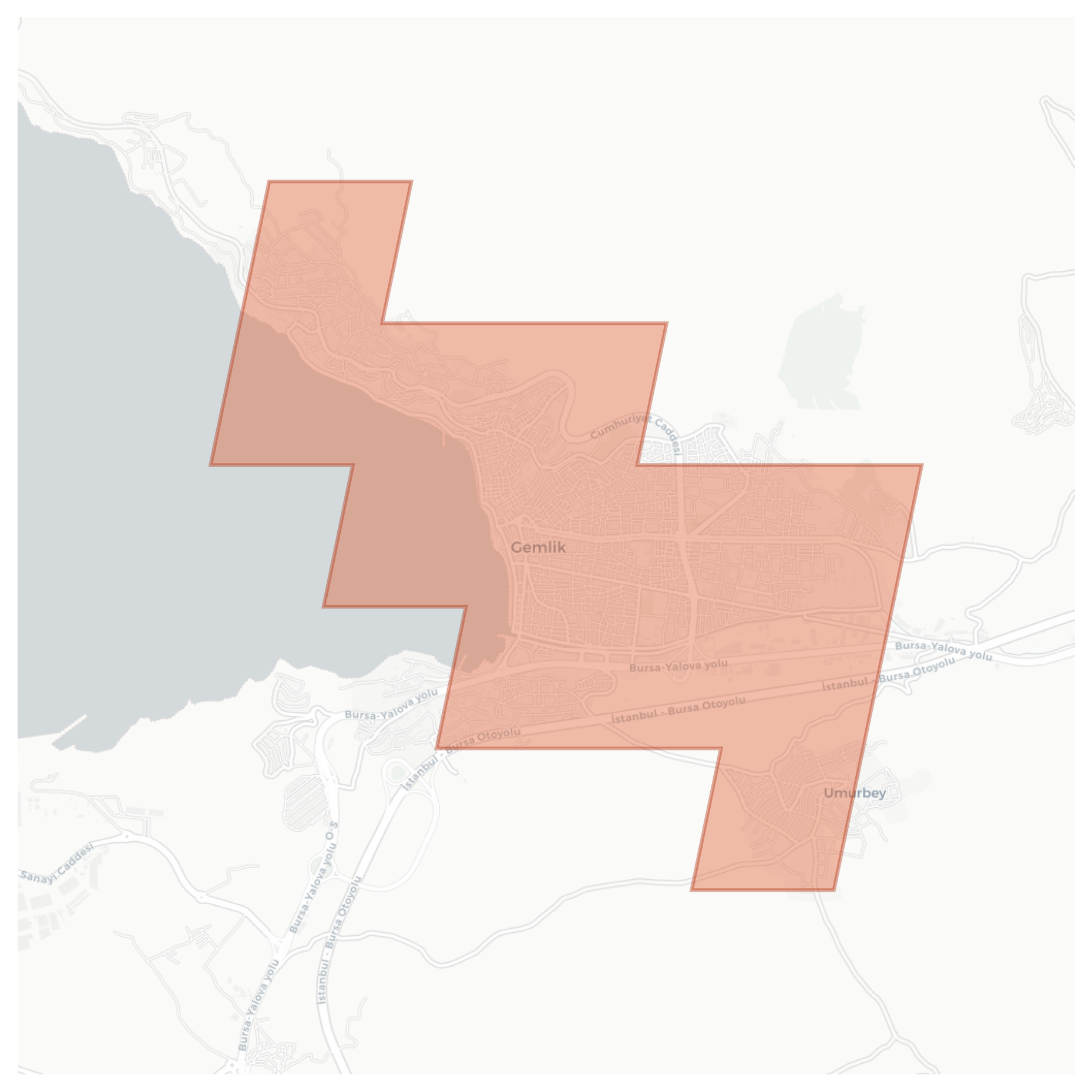 Gemlik geographic map