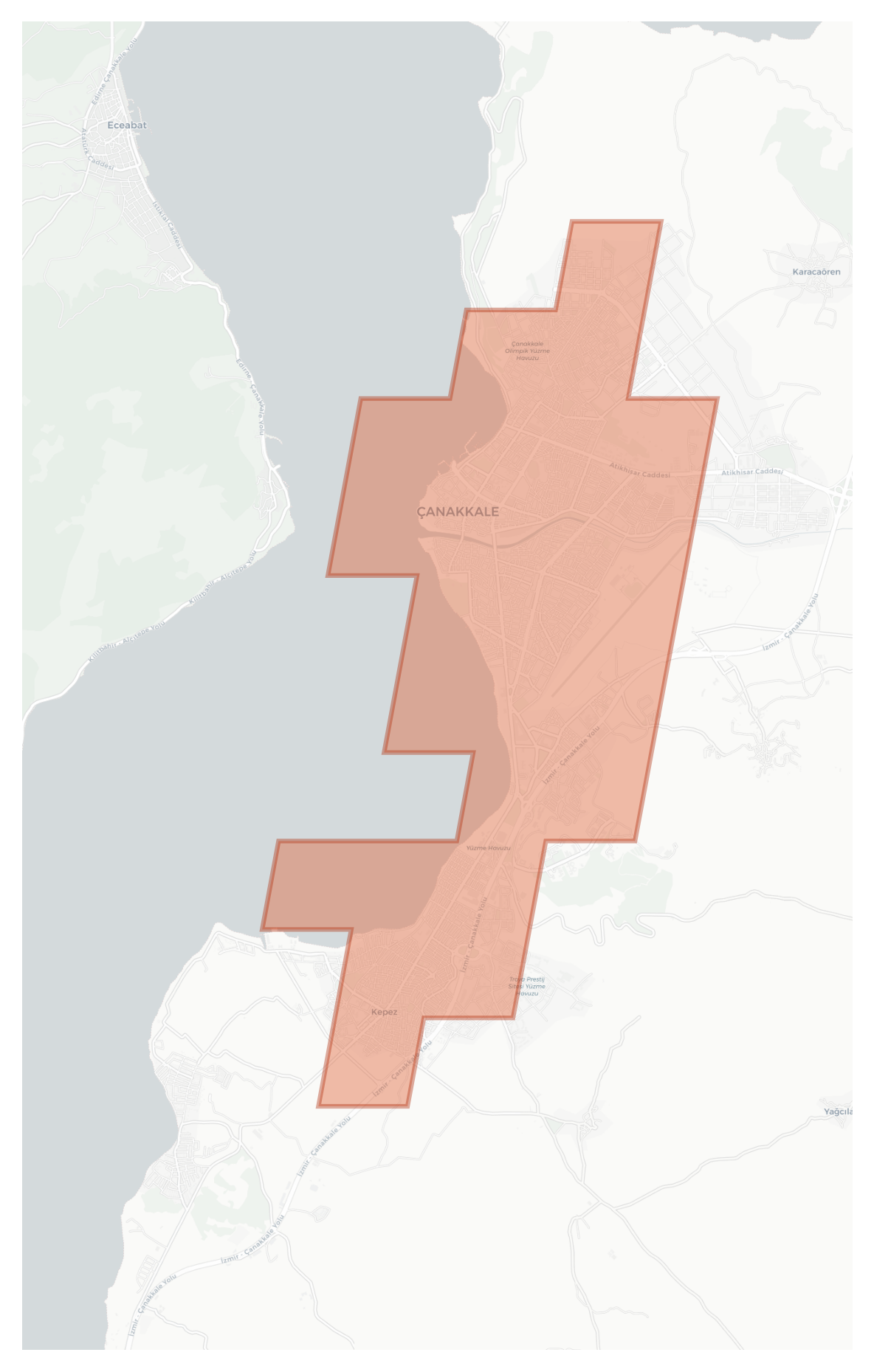 Çanakkale geographic map