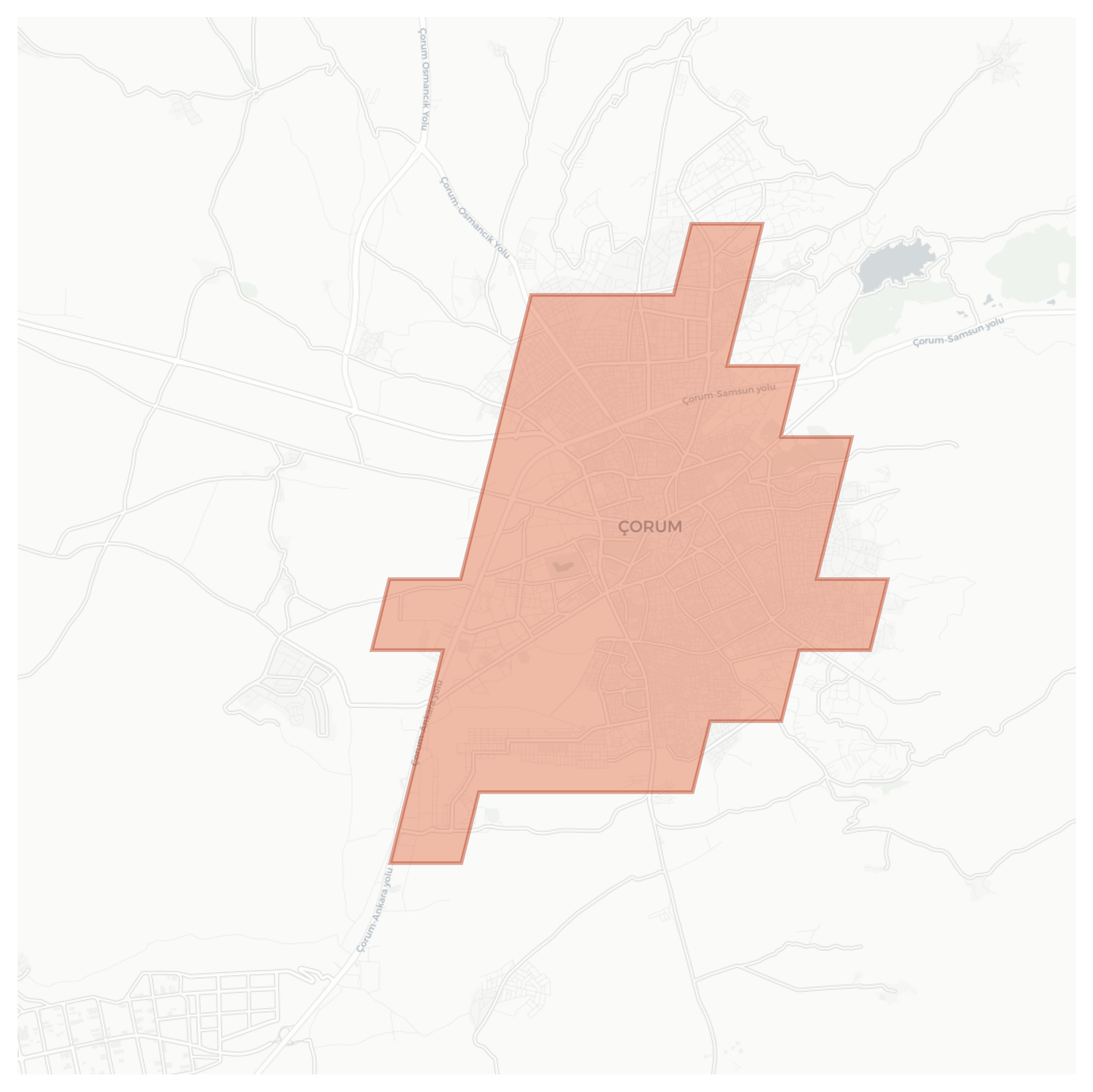 Çorum geographic map