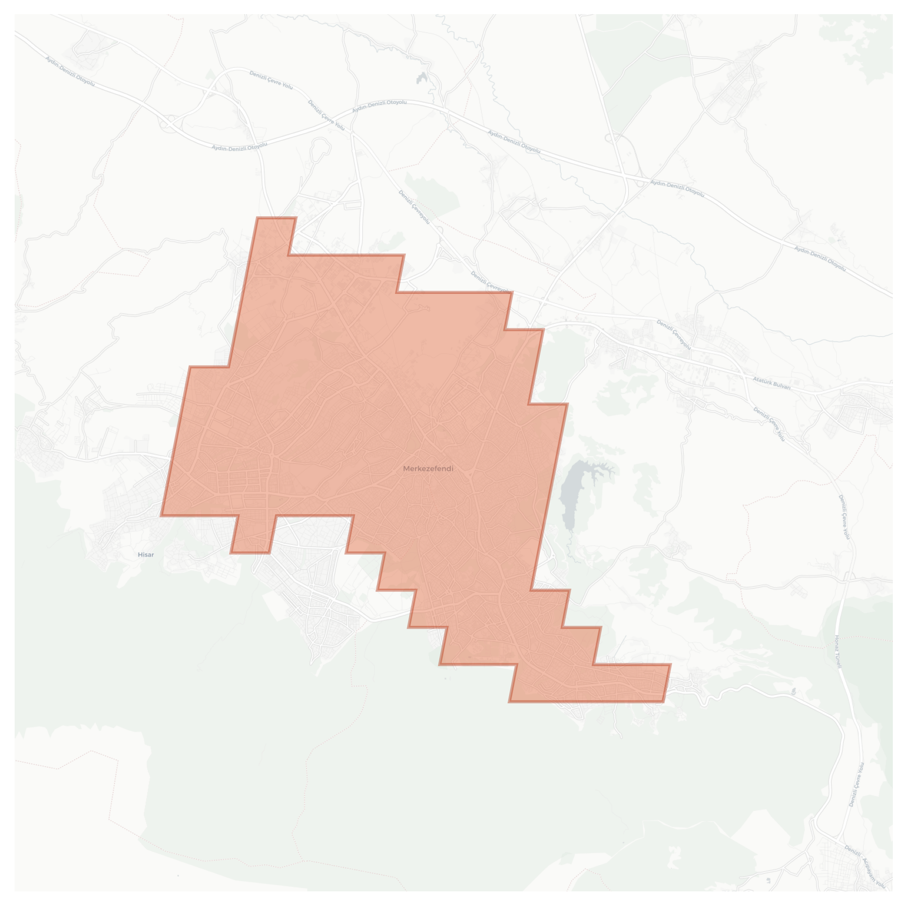 Denizli geographic map
