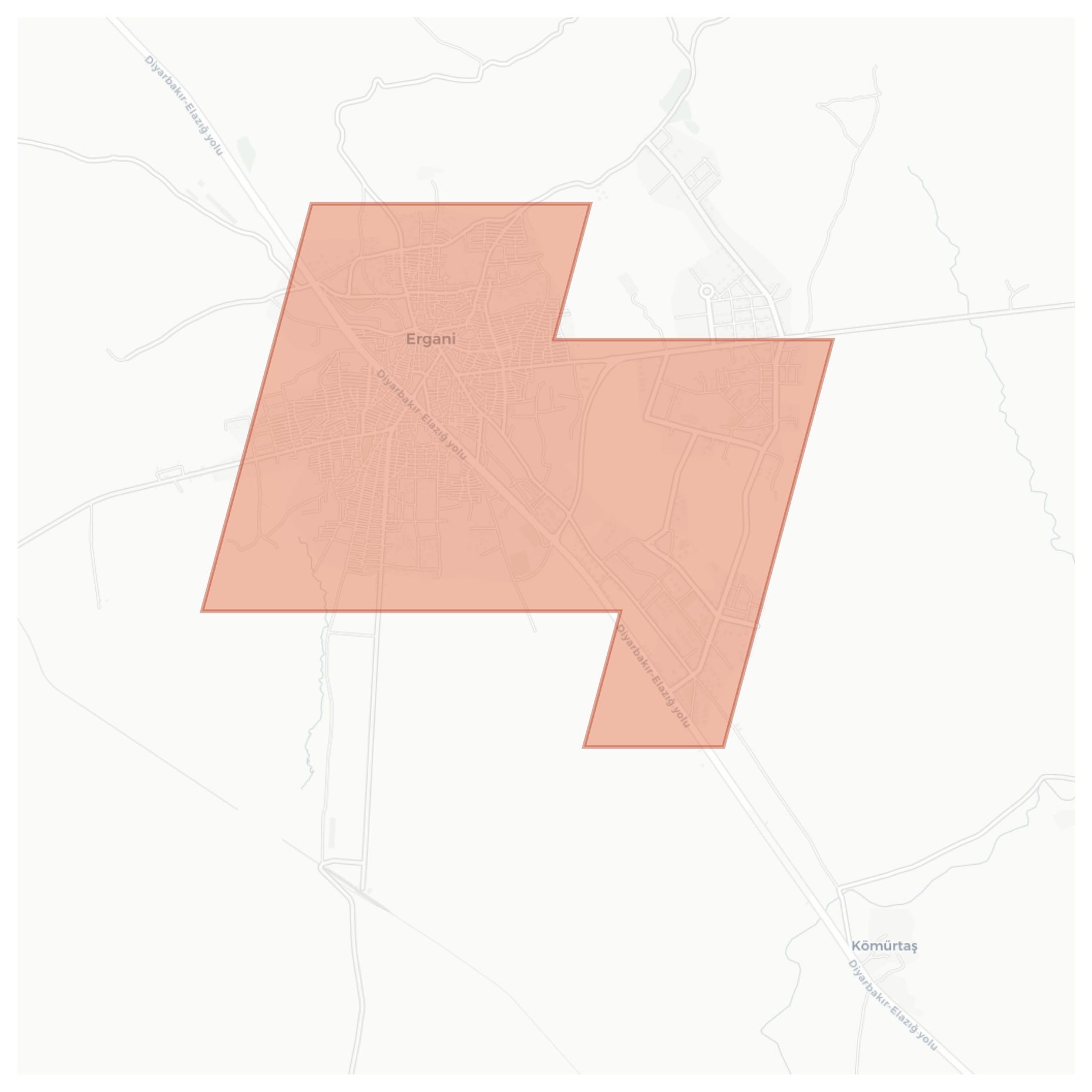 Ergani geographic map