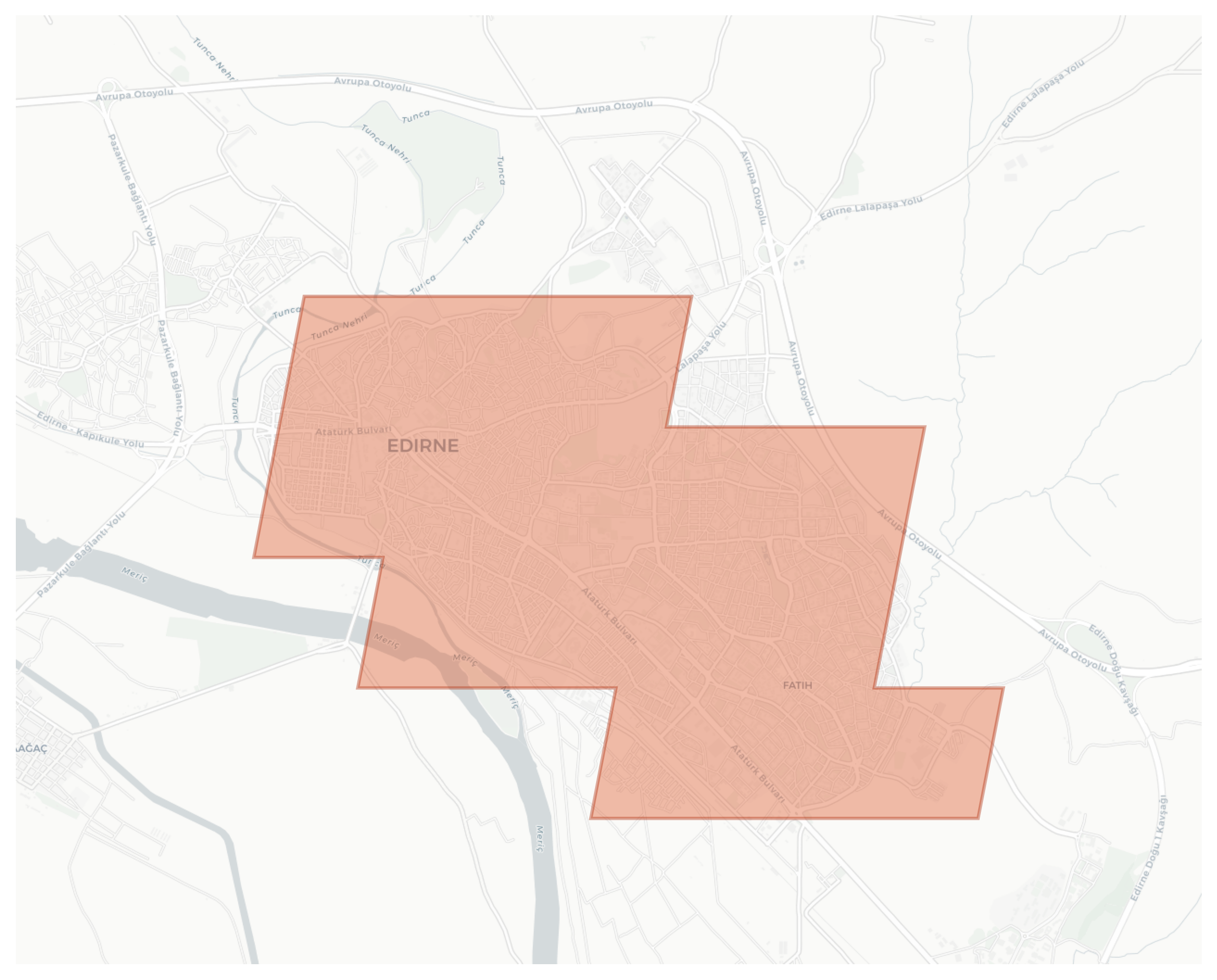 Edirne geographic map