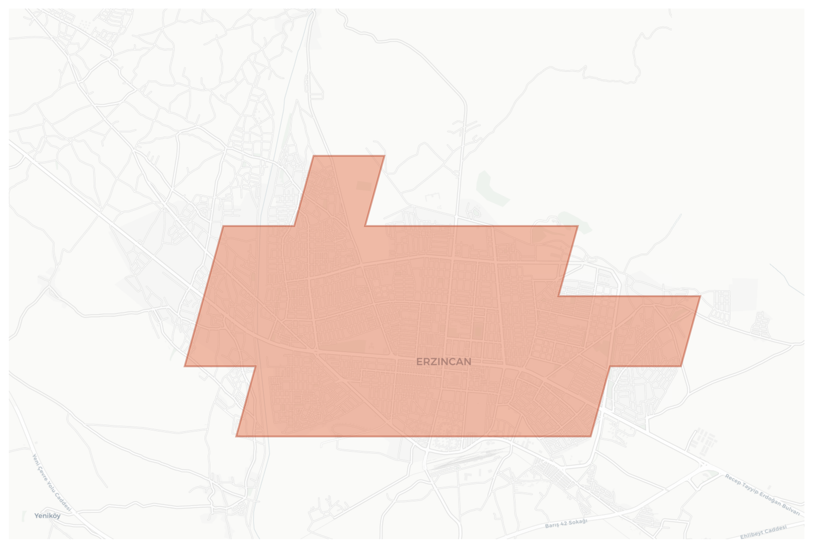 Erzincan geographic map