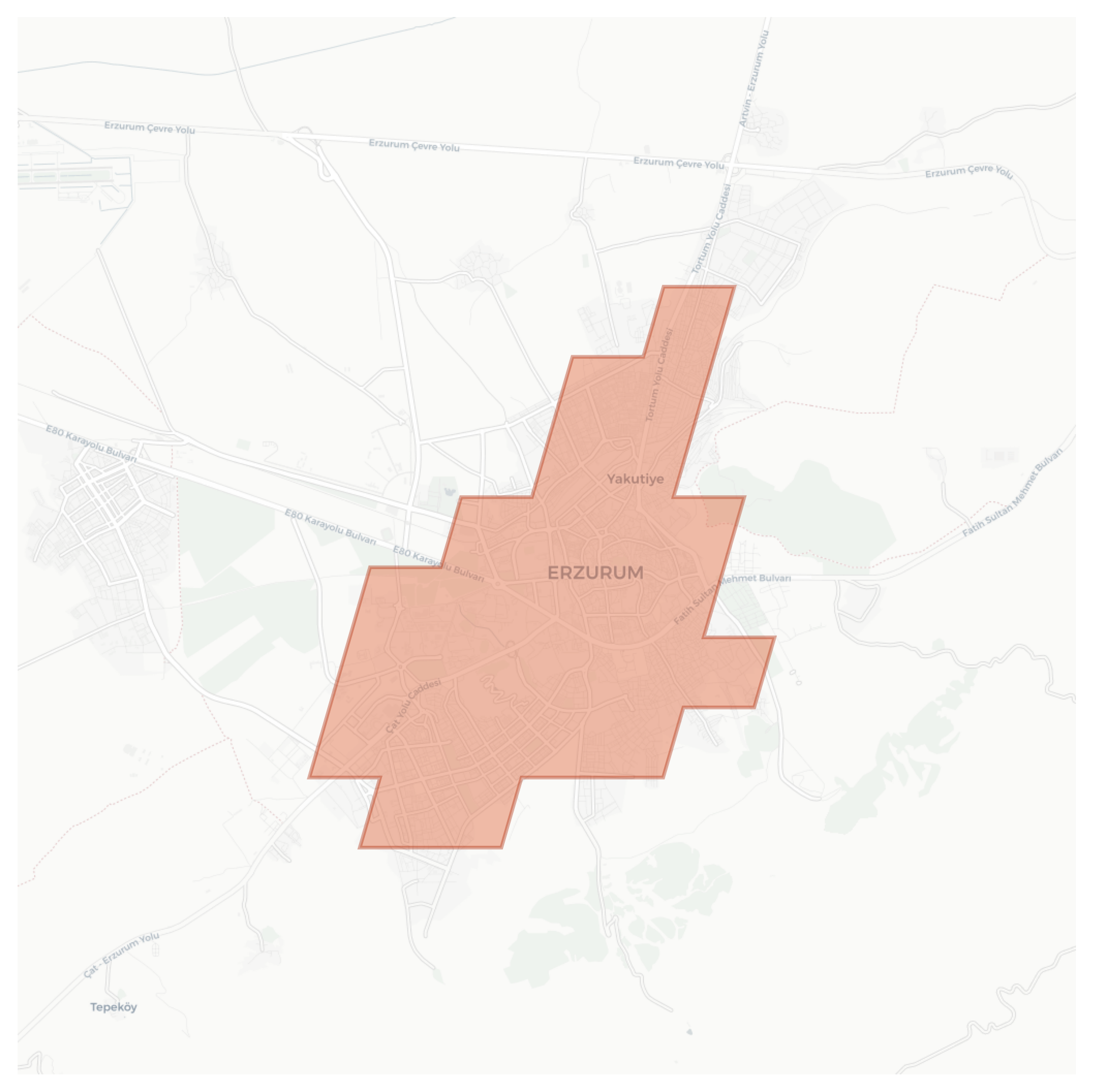 Erzurum geographic map