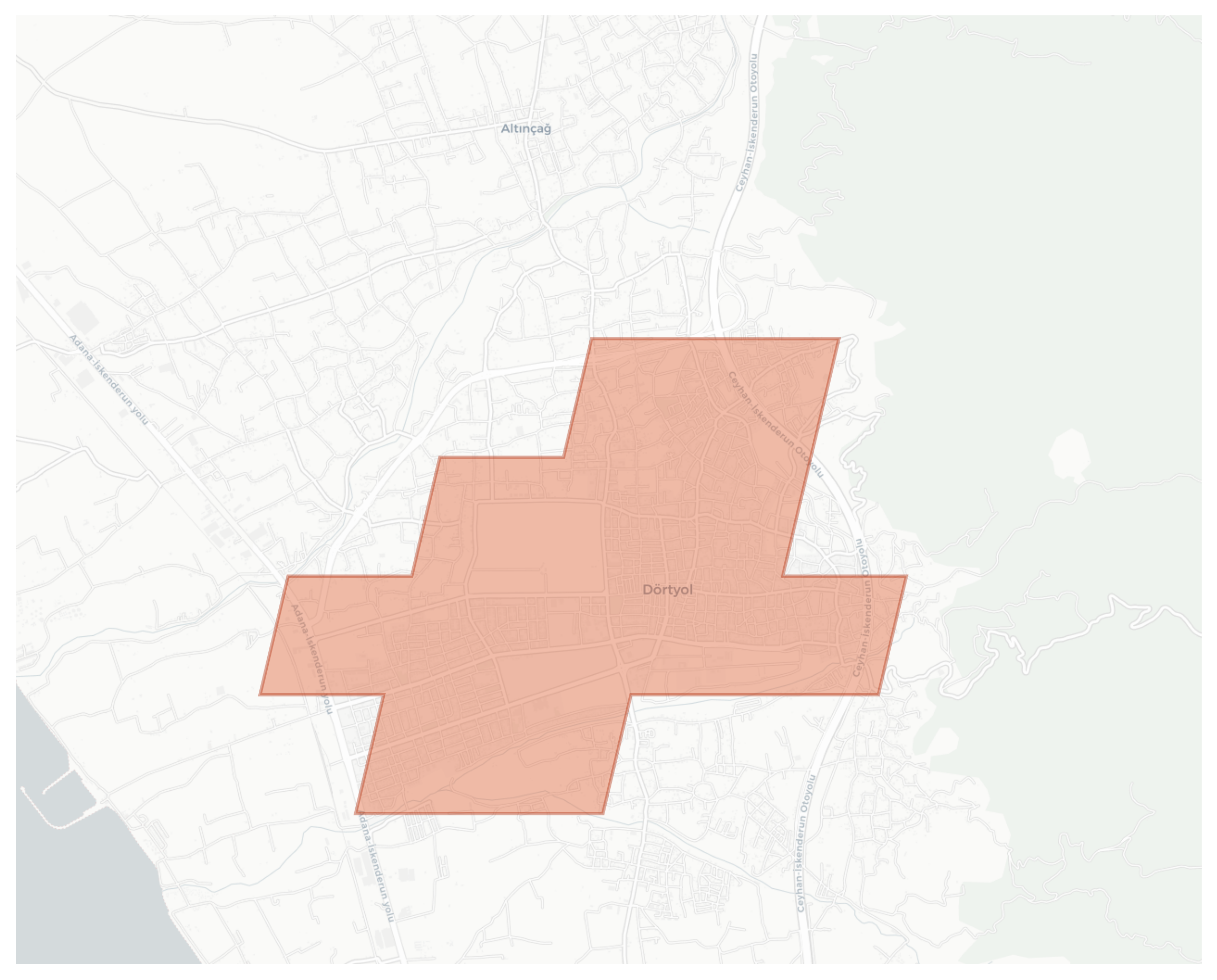 Dörtyol geographic map