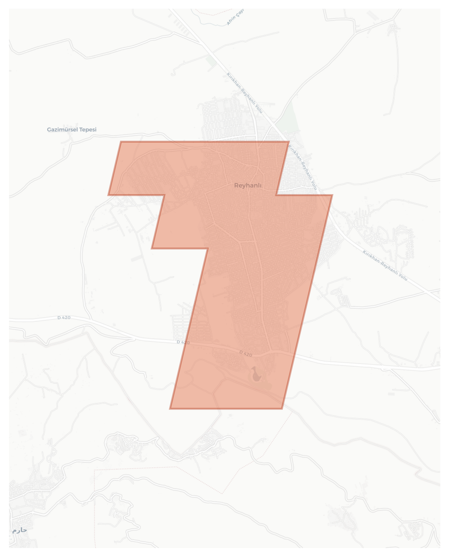 Reyhanlı geographic map