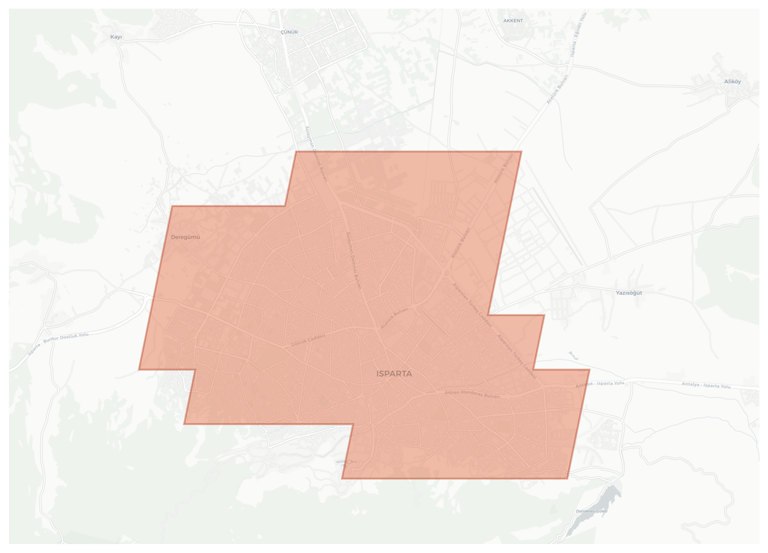 Isparta geographic map
