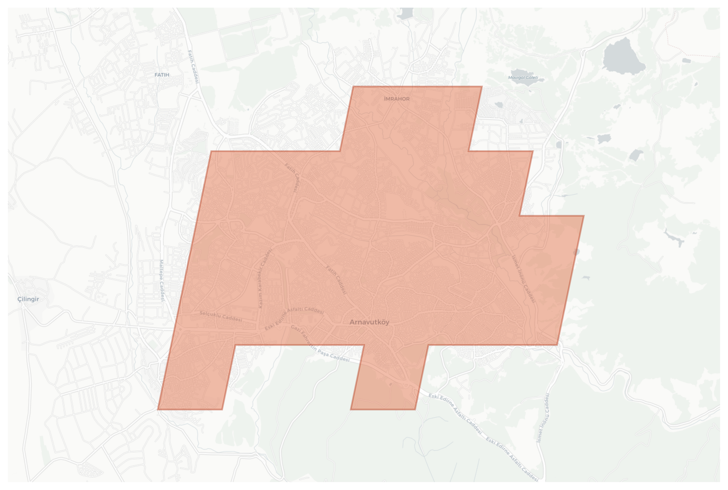Arnavutköy geographic map
