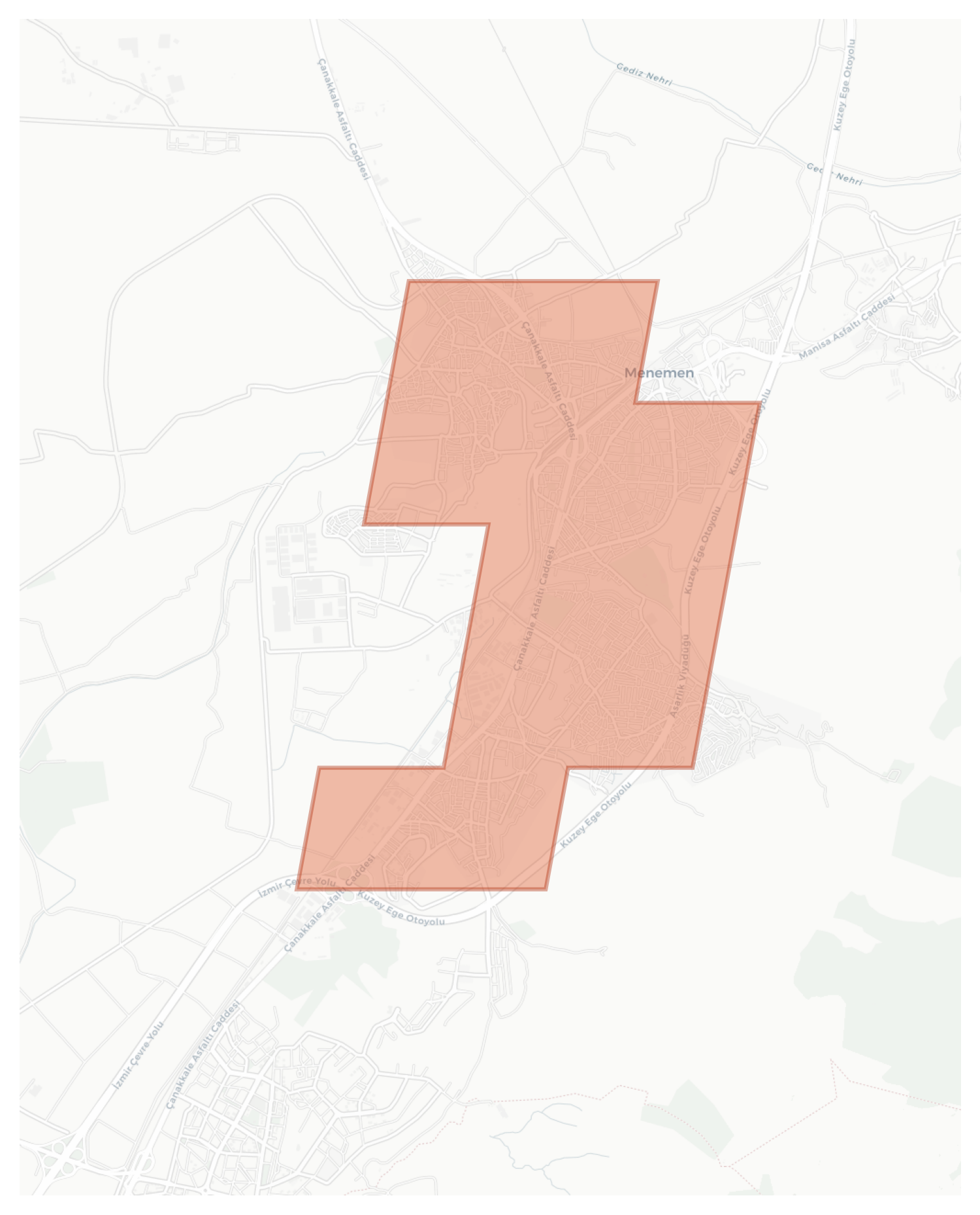 Menemen geographic map