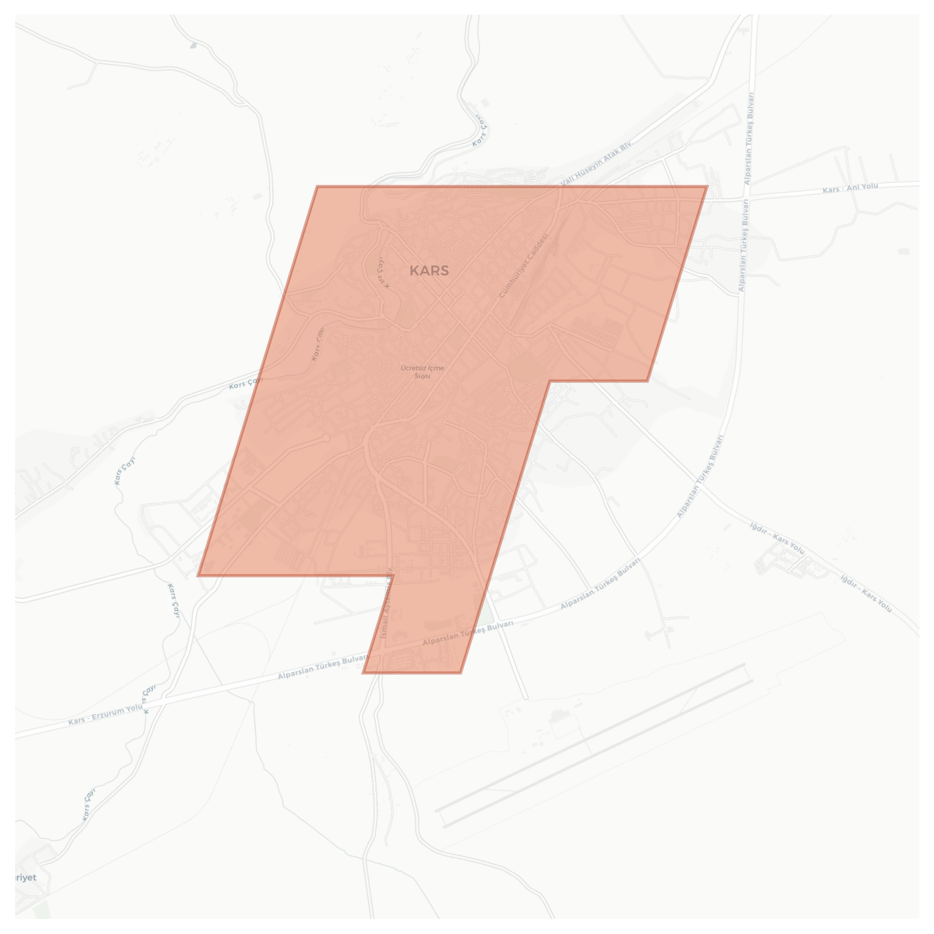 Kars geographic map