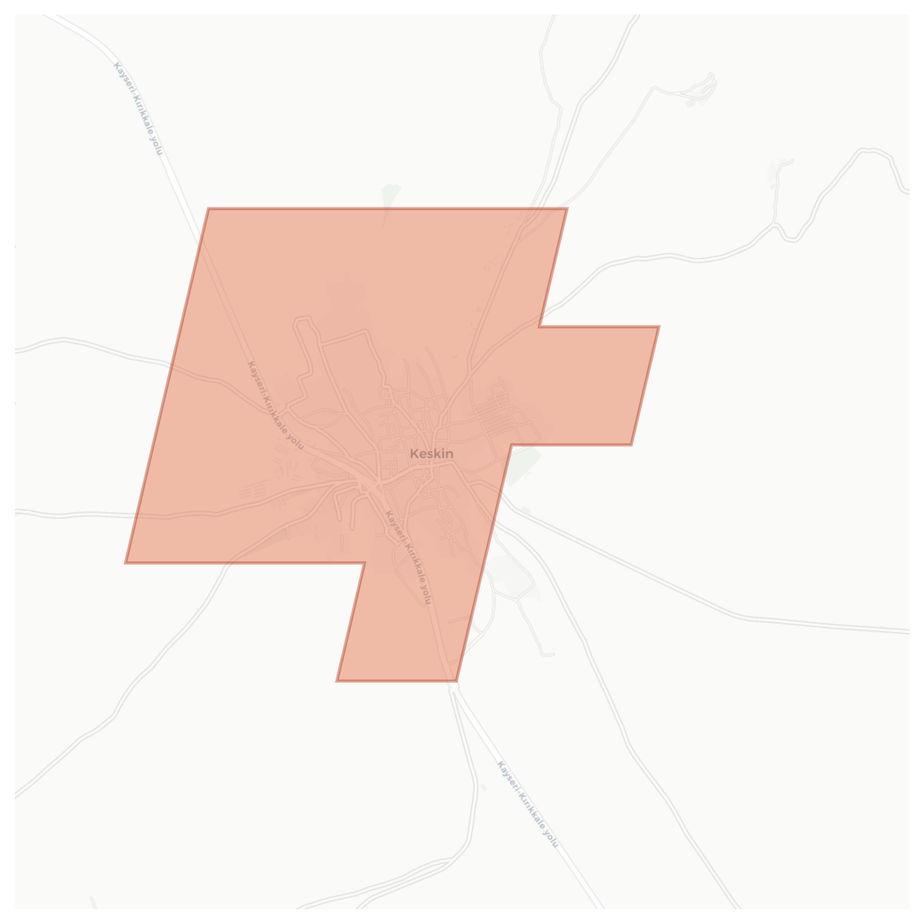 Keskin geographic map