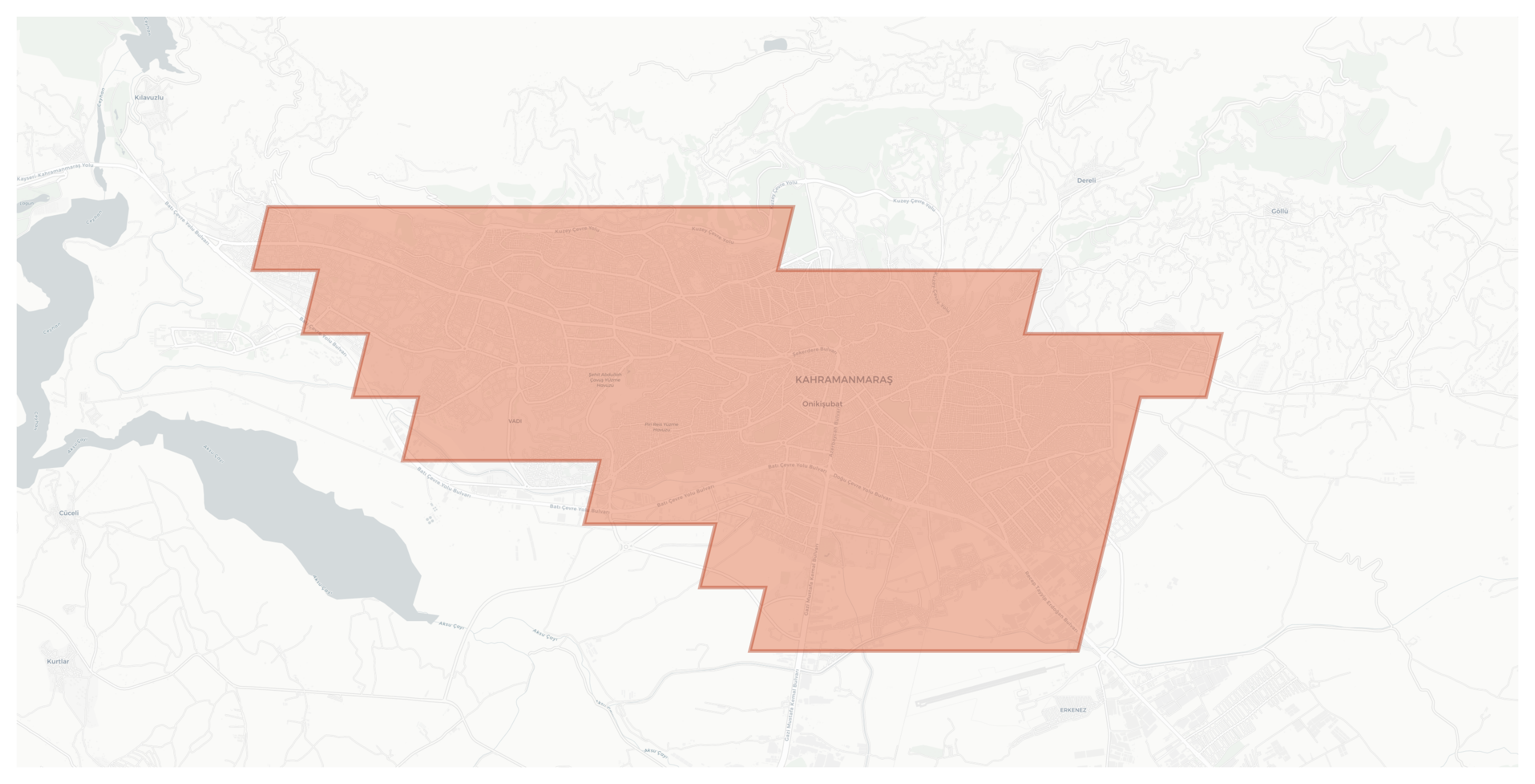 Kahramanmaraş geographic map