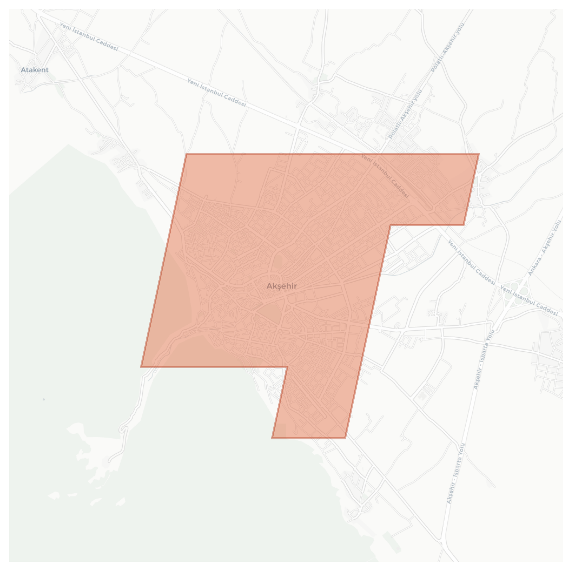 Akşehir geographic map
