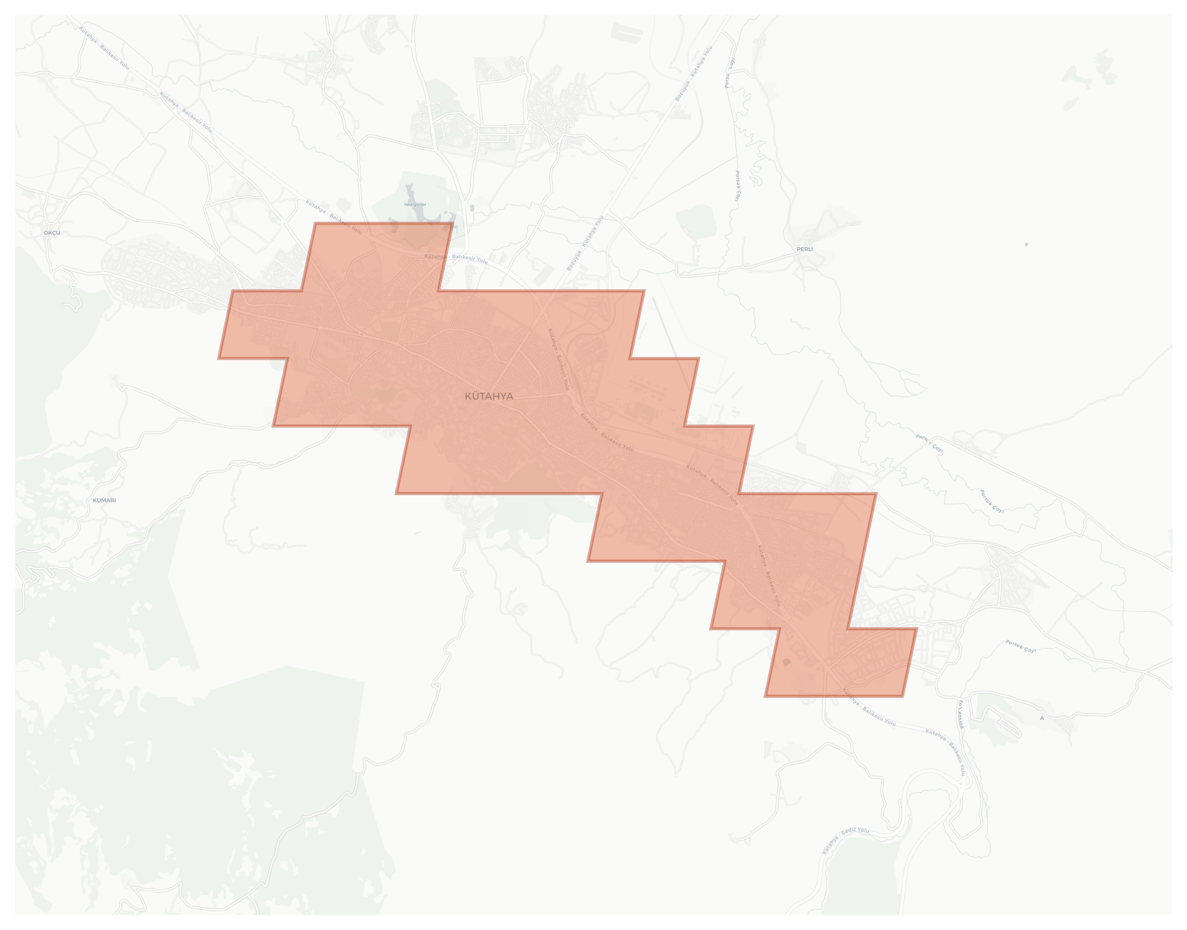 Kütahya geographic map