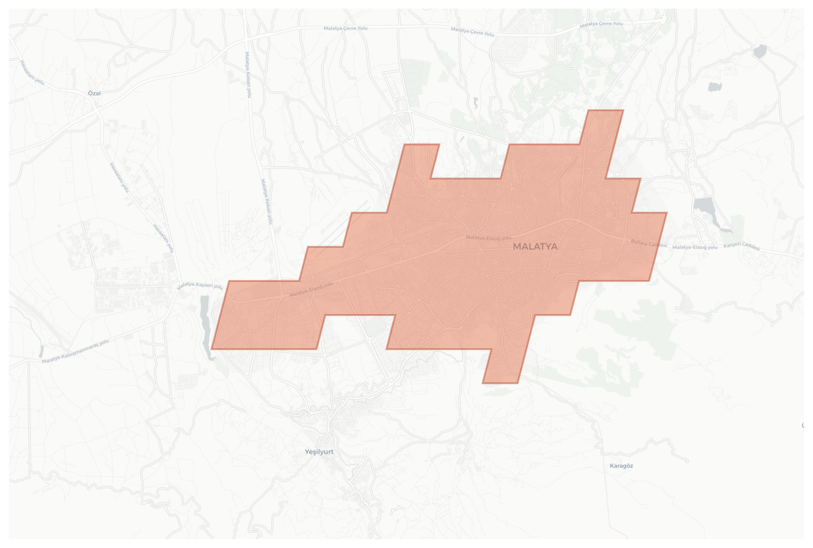Malatya geographic map