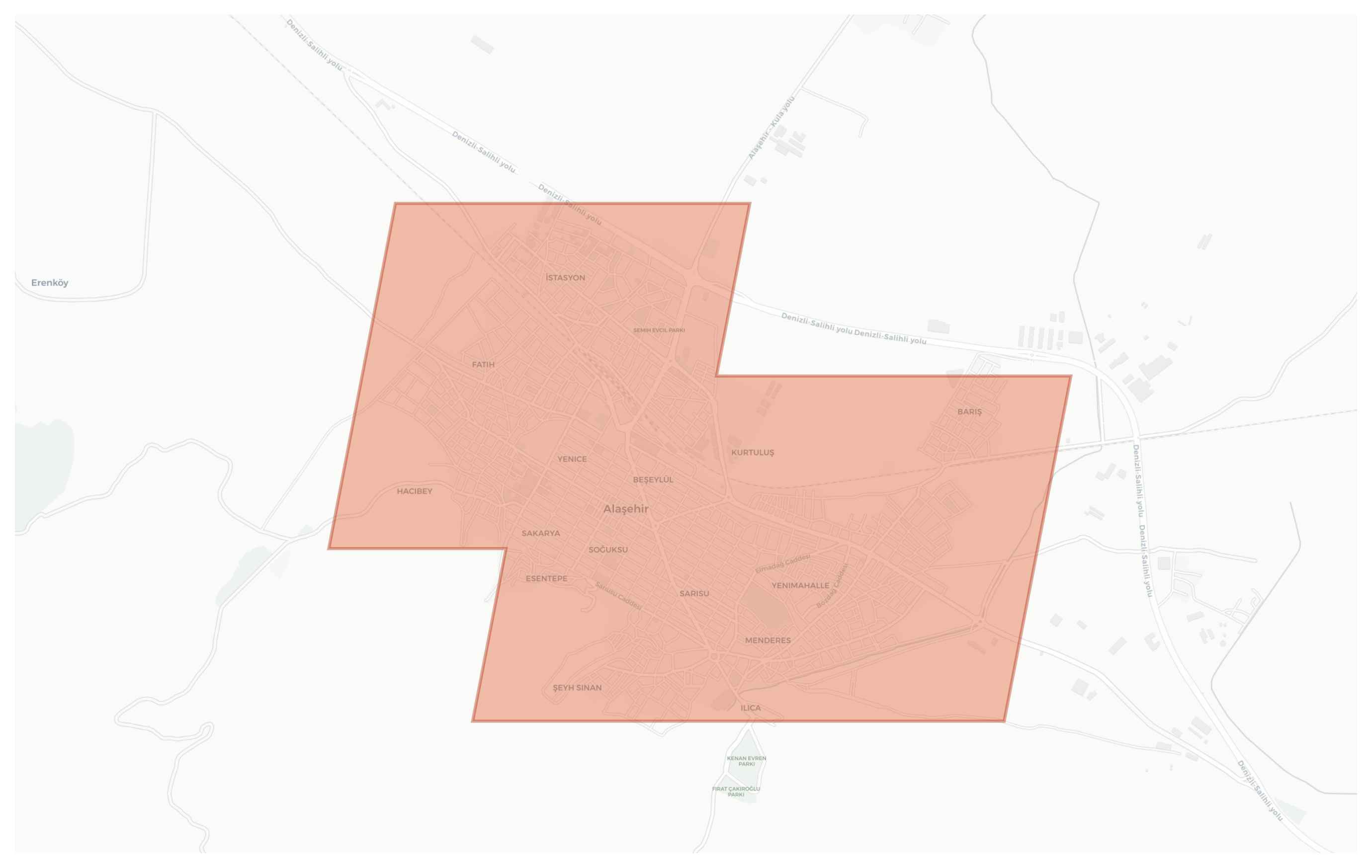 Alaşehir geographic map