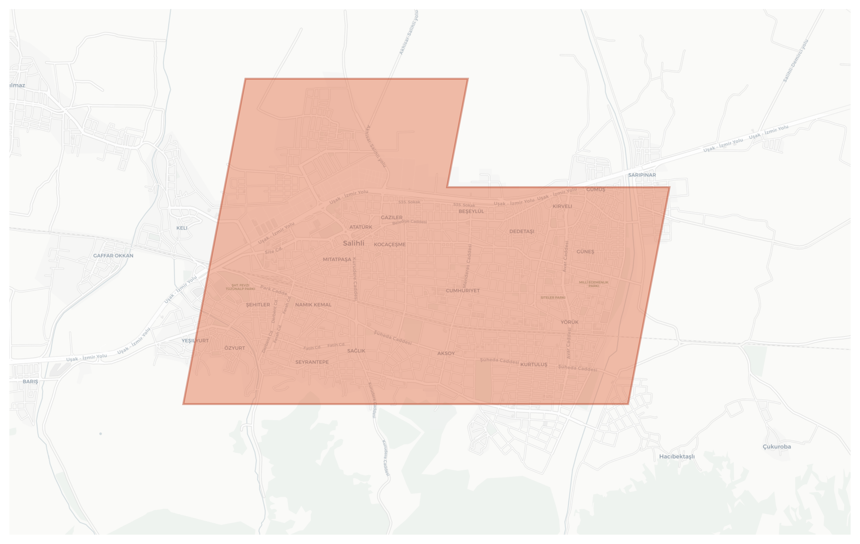 Salihli geographic map