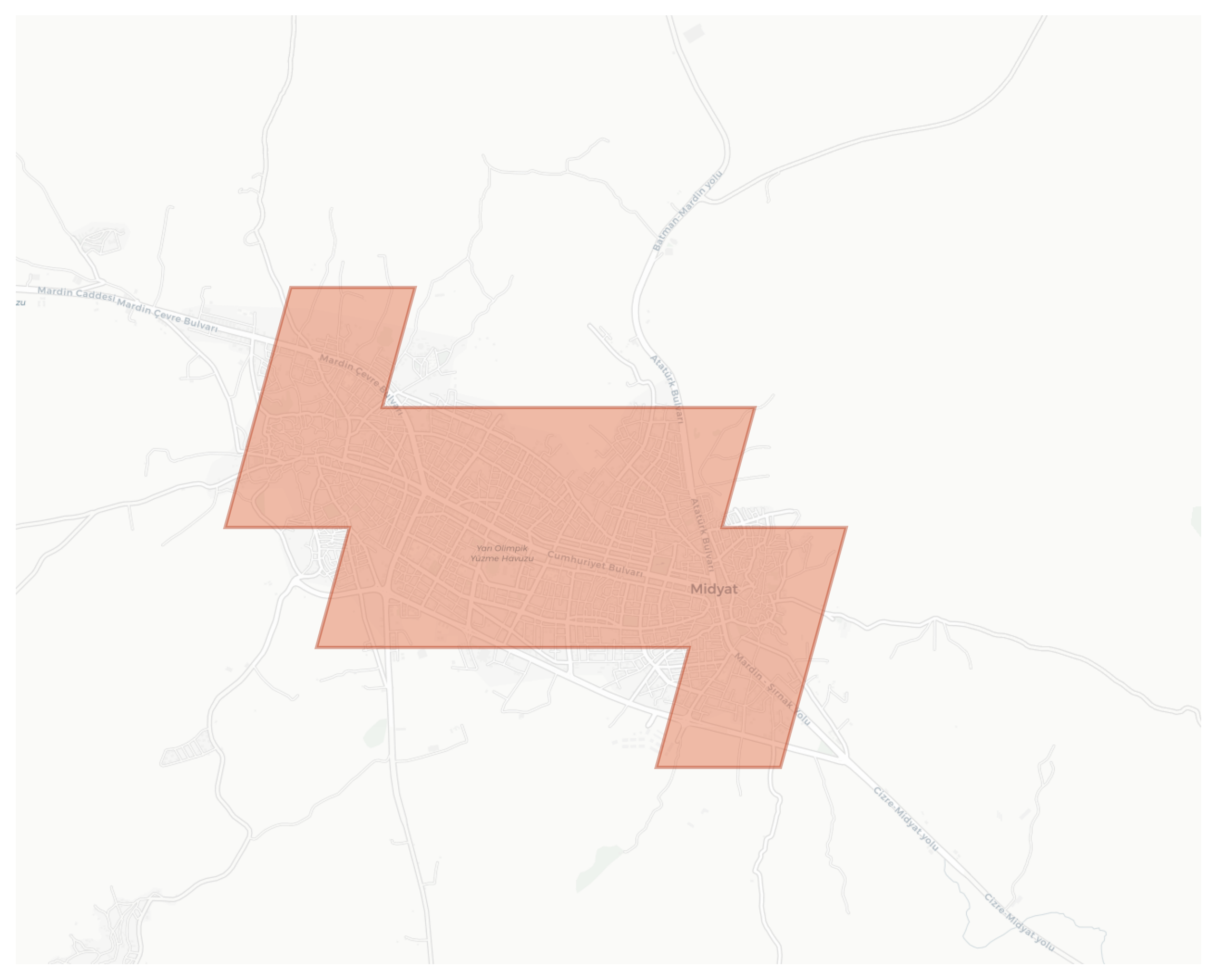 Midyat geographic map