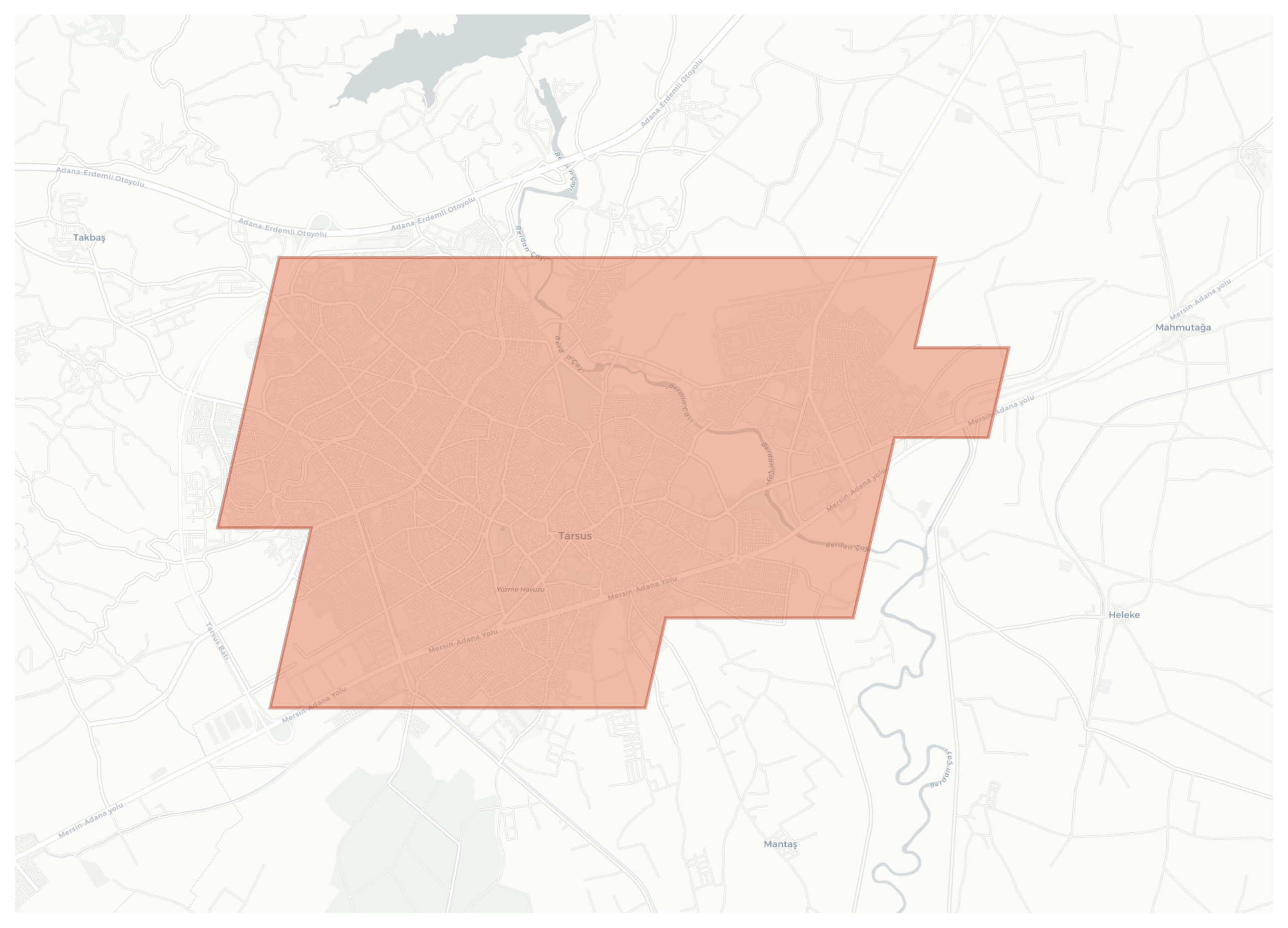 Tarsus geographic map
