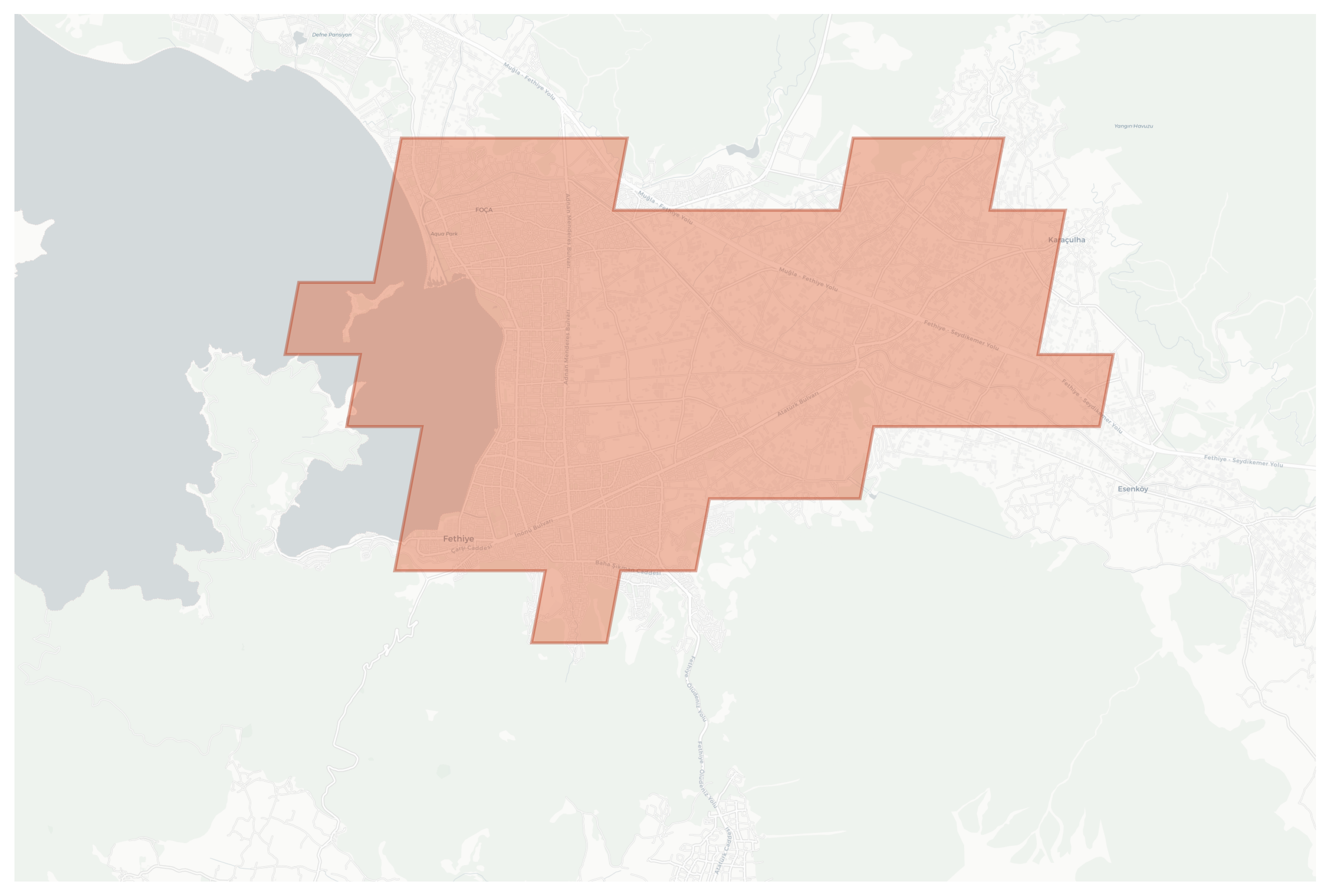 Fethiye geographic map